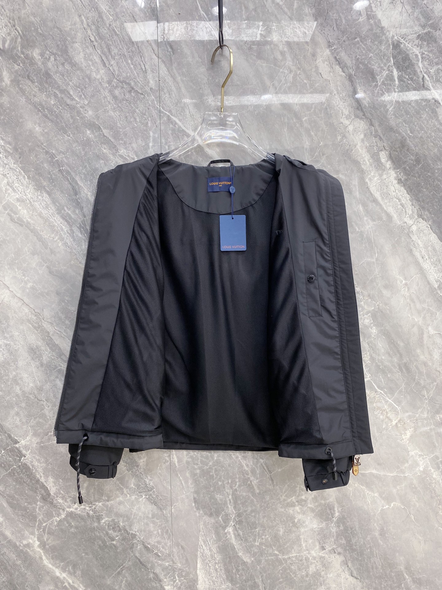 Louis Vuitton Jacket Black Hooded S-l