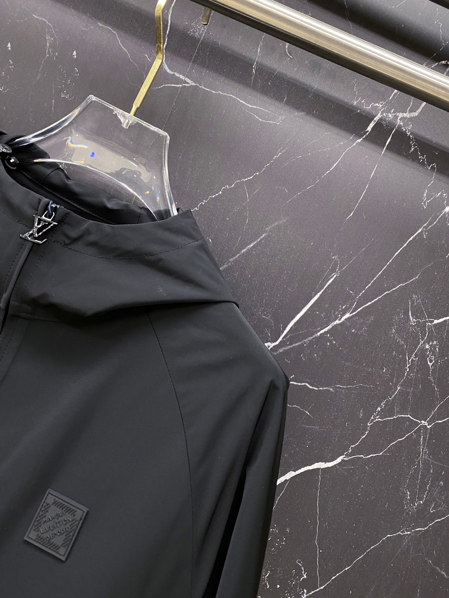 Louis Vuitton Jacket Black Hooded S-l