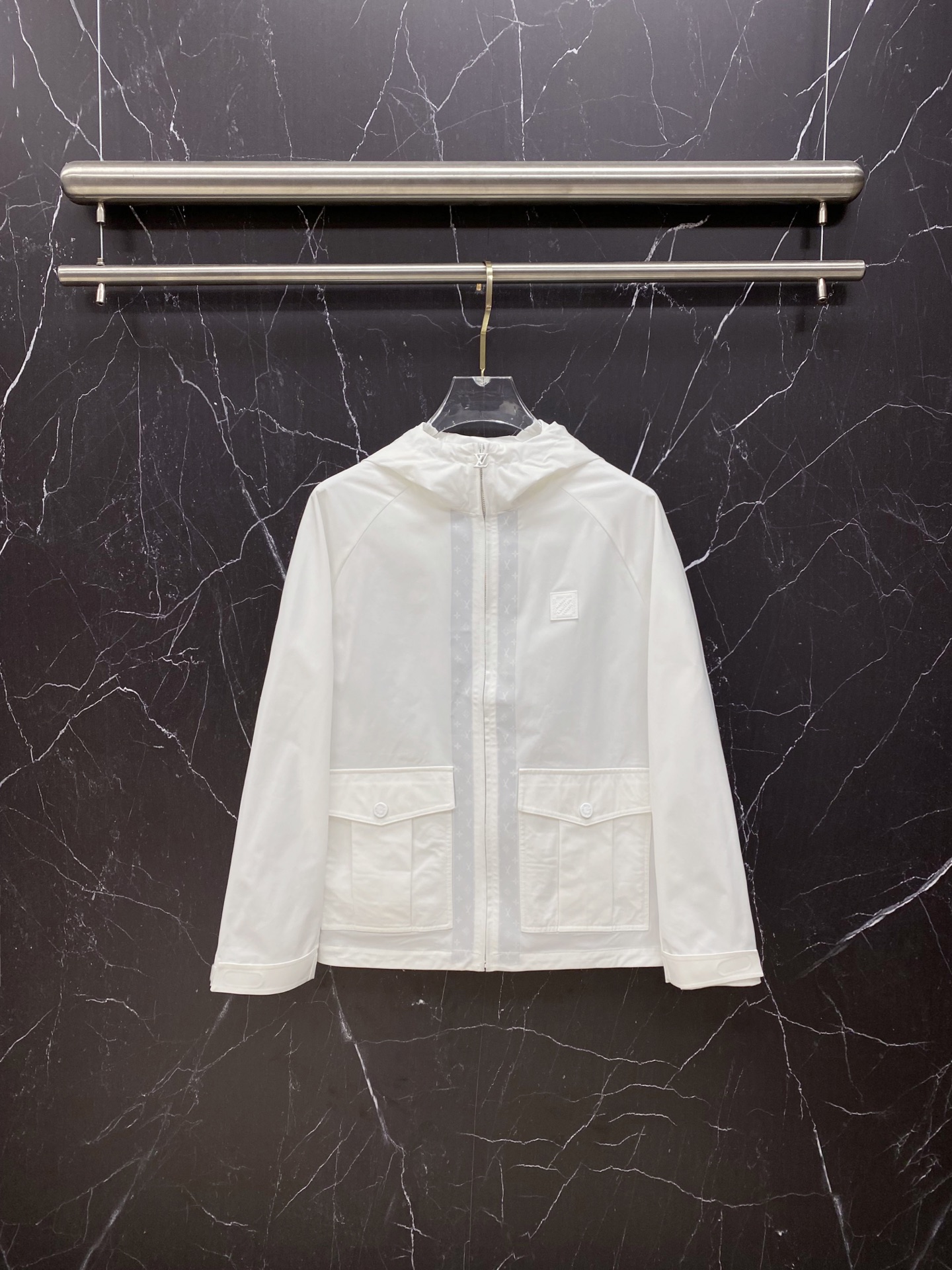 Louis Vuitton Jacket Black Hooded S-l