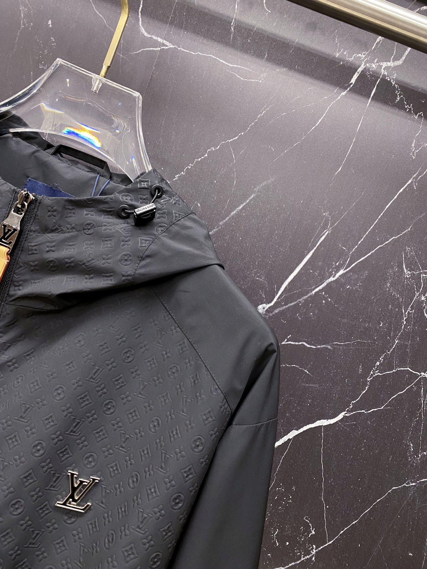 Louis Vuitton Jacket Black Hooded S-l