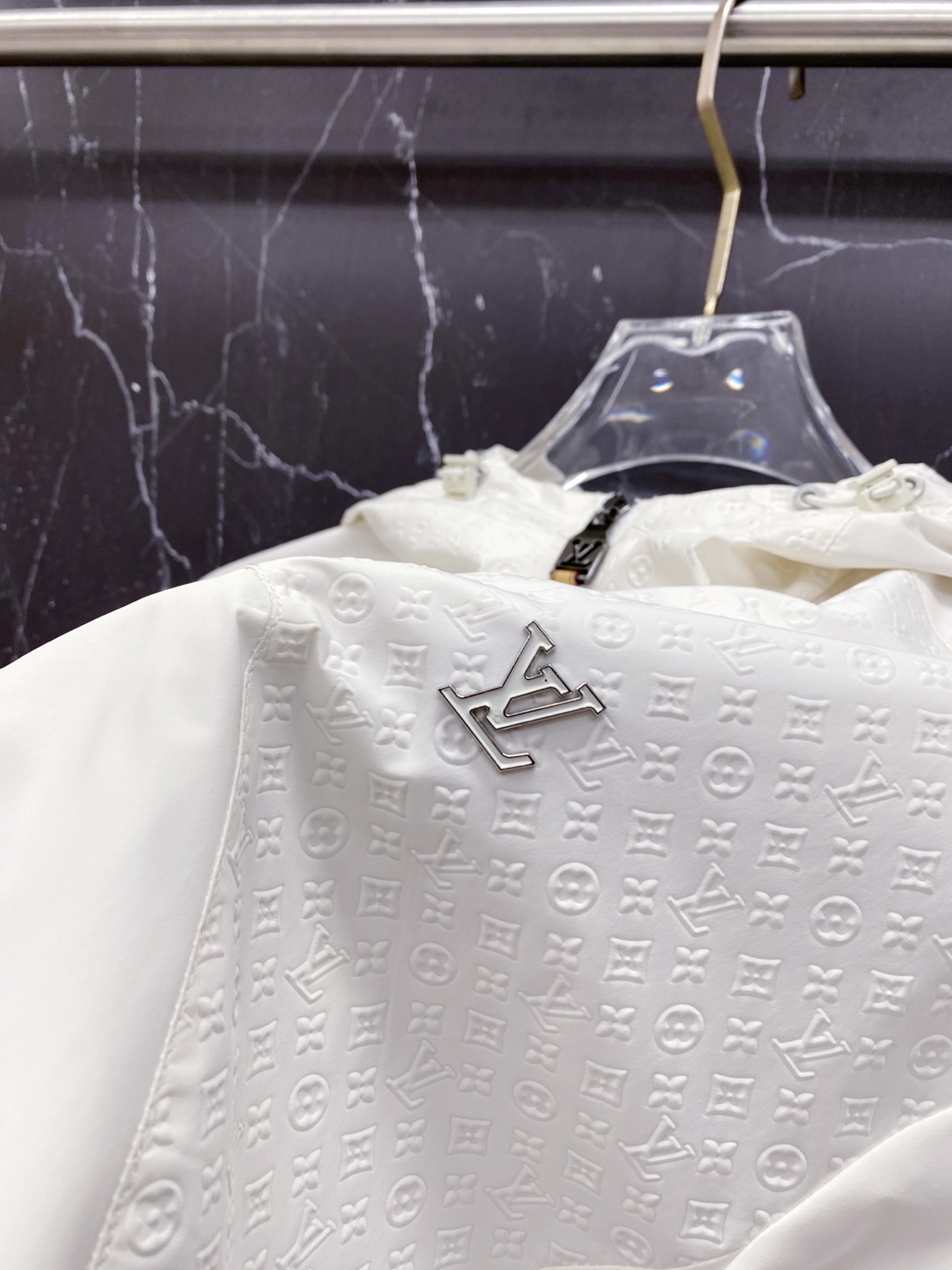 Louis Vuitton Jacket Black Hooded S-l