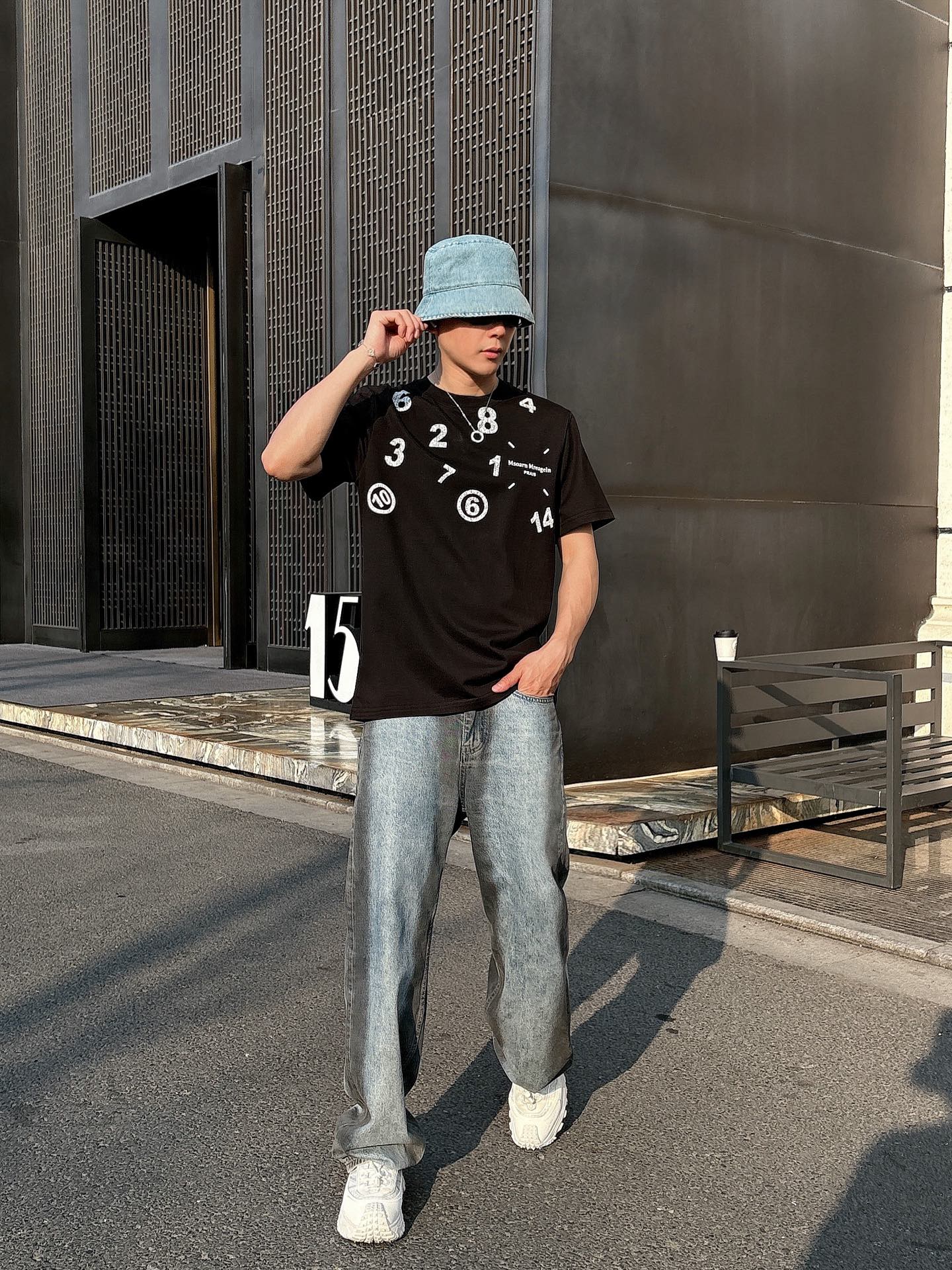 Maison Margiela Couple Basic Clothing Cotton Black Loose Fit S-l-xl