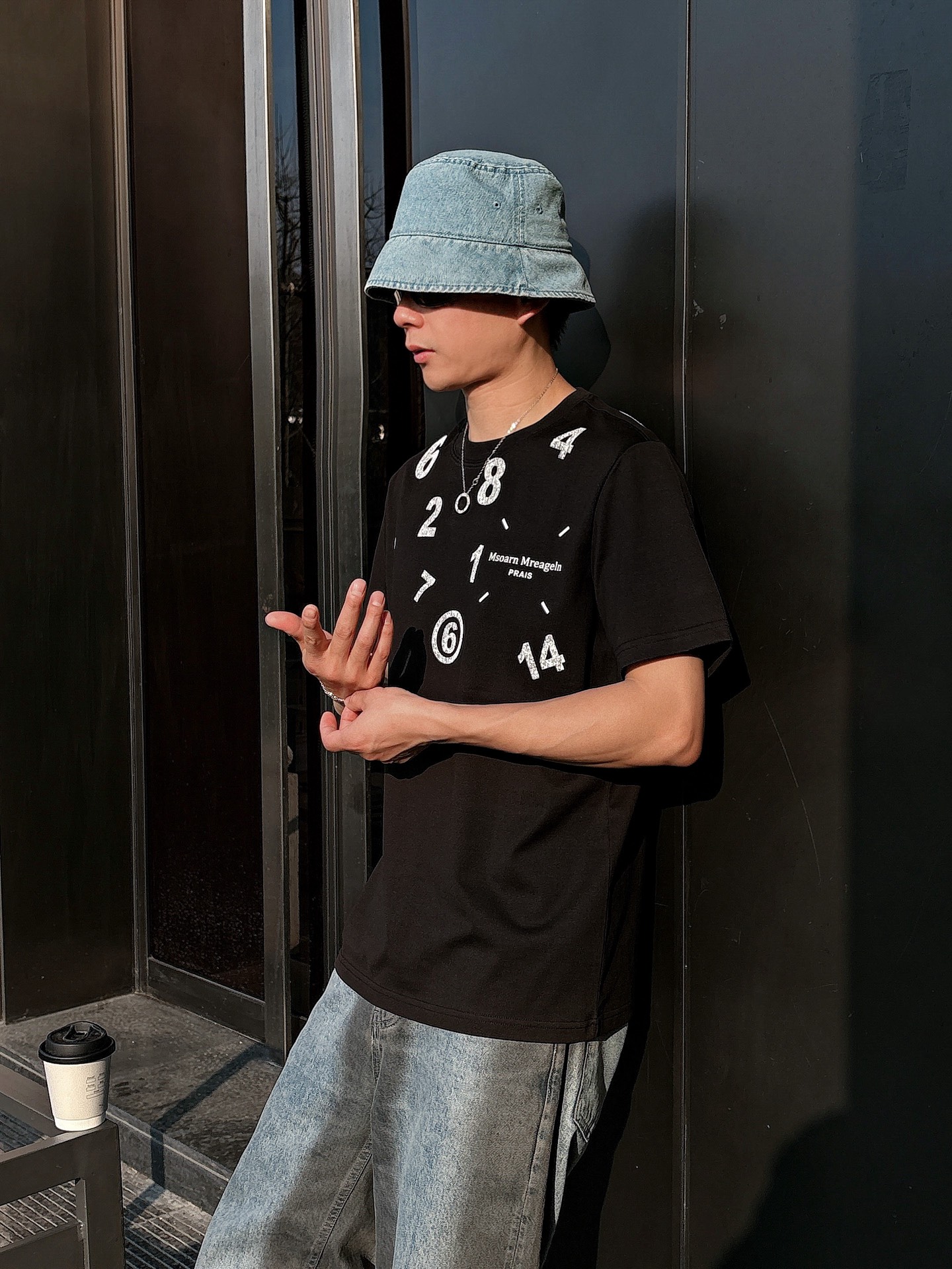 Maison Margiela Couple Basic Clothing Cotton Black Loose Fit S-l-xl