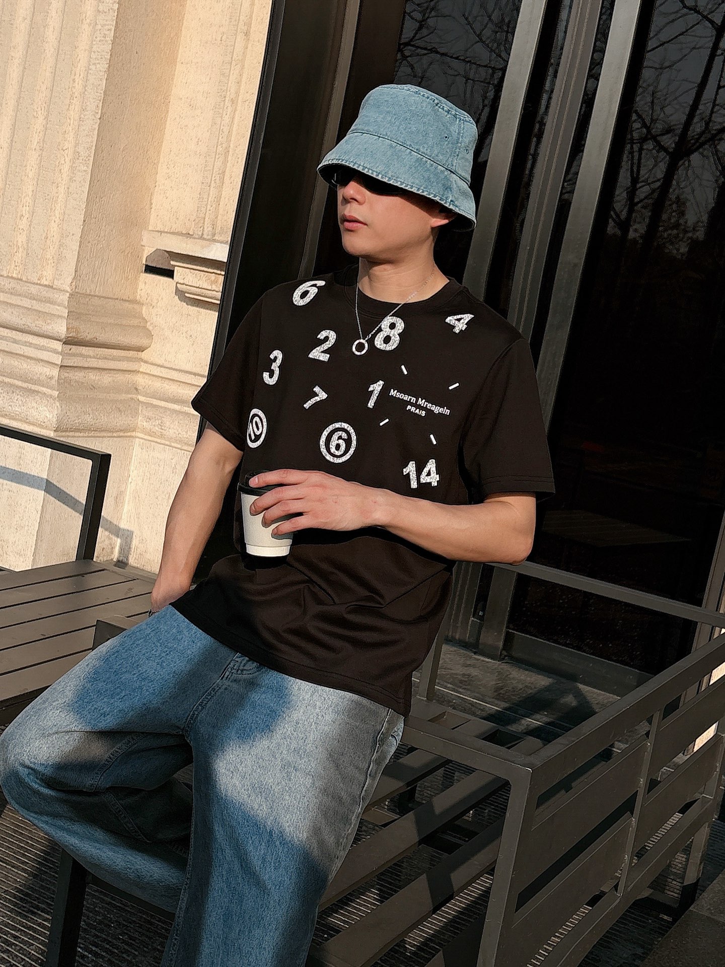 Maison Margiela Couple Basic Clothing Cotton Black Loose Fit S-l-xl