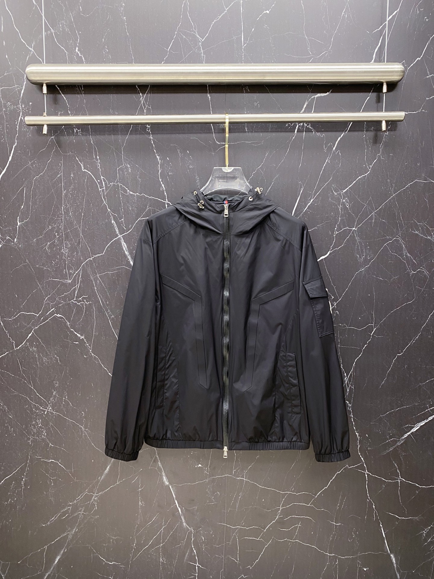 Moncler Jacket Black Hooded S-m-l