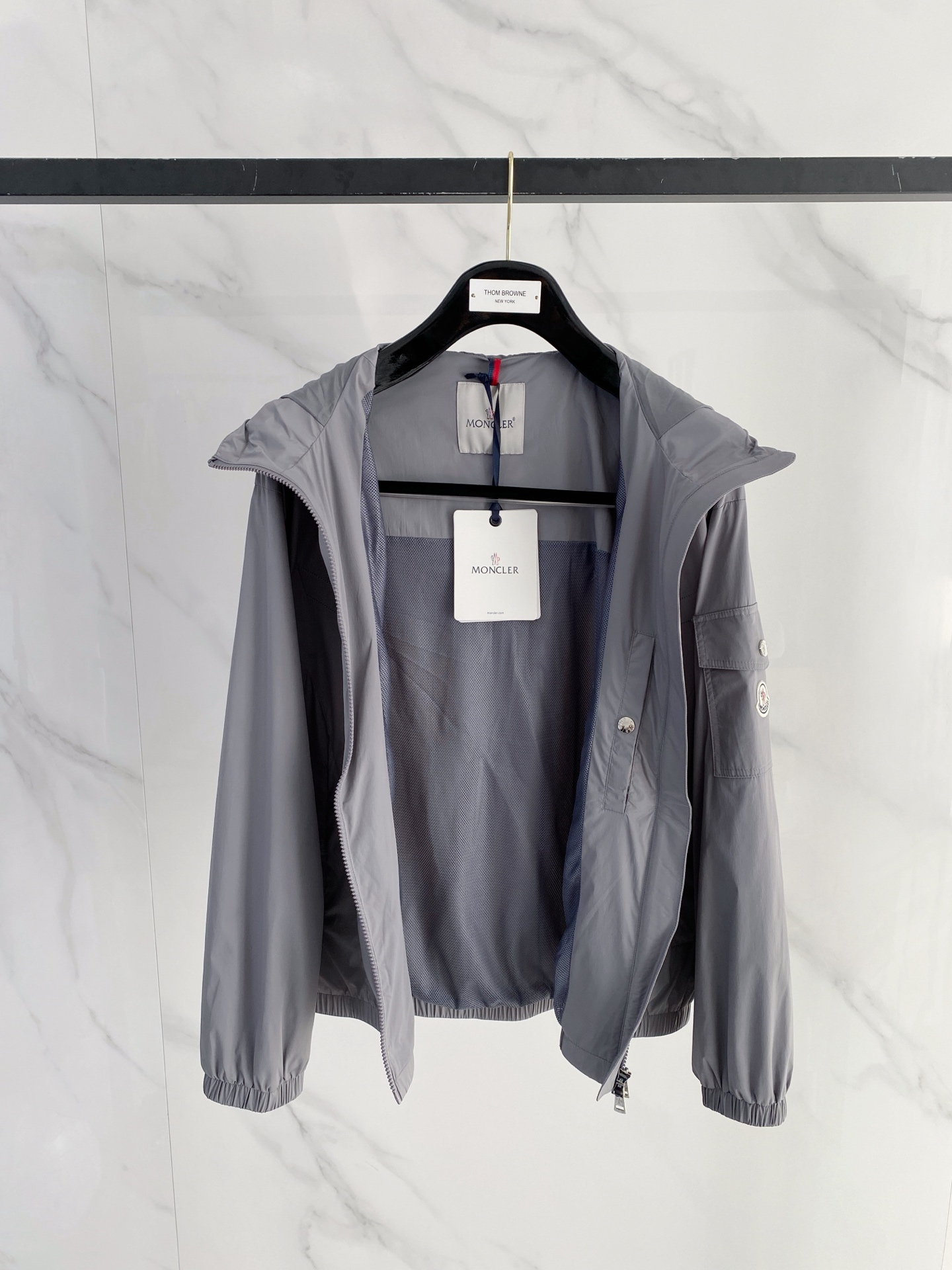 Moncler Jacket Black Hooded S-m-l