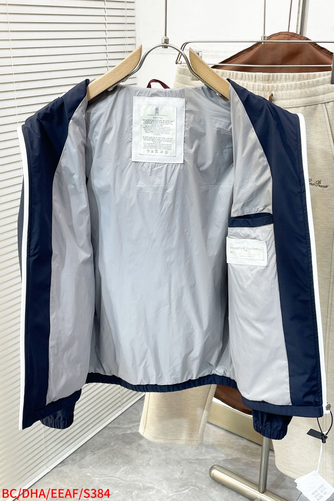 Brunello Cucinelli Male Basic Clothing Cotton Gray Hooded S-m-xl
