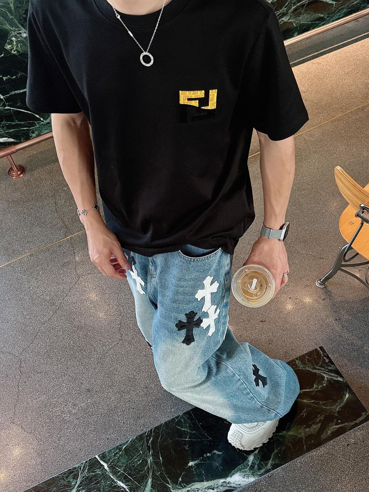 Fendi Male Basic Clothing Black S-m-l-xl