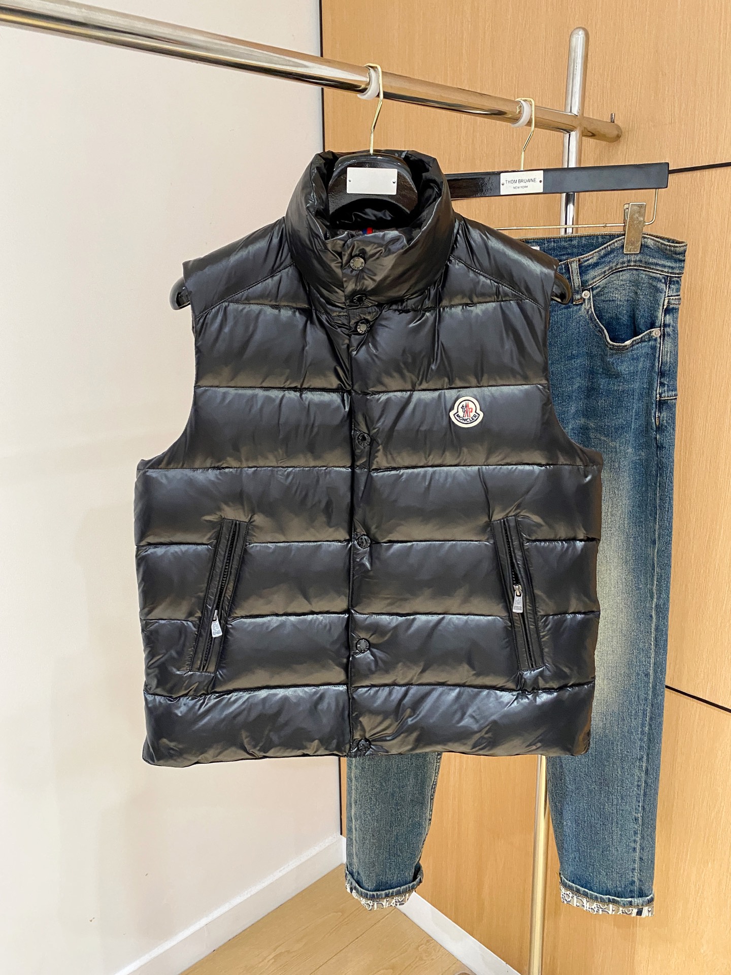 Moncler Vest Goose Down Hooded M-l