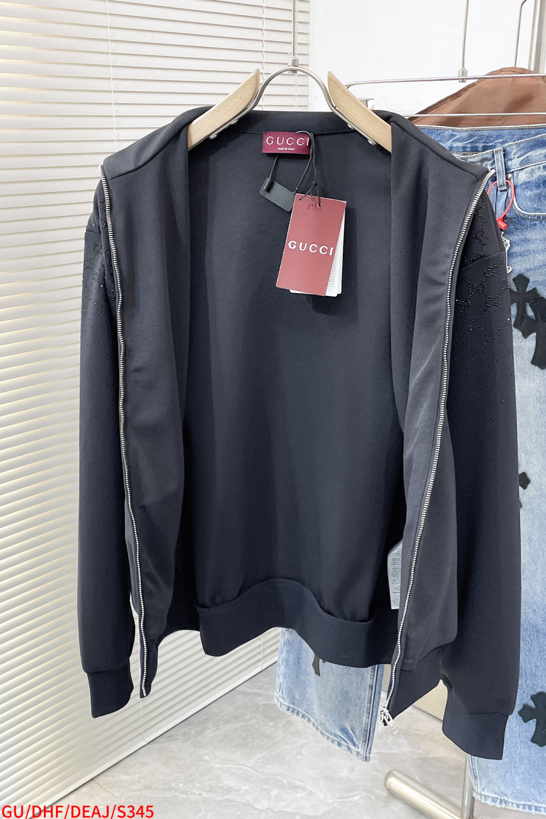 Gucci Couple Basic Clothing Cotton Black S-m-l-xl