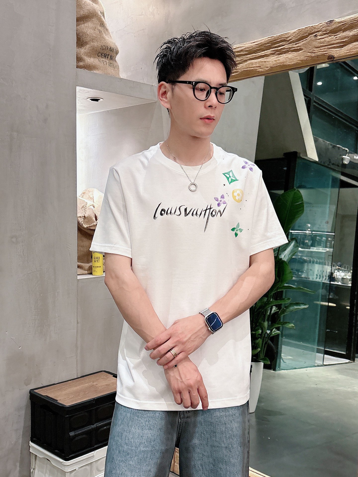 Louis Vuitton Male Basic Clothing Black S-m-l-xl