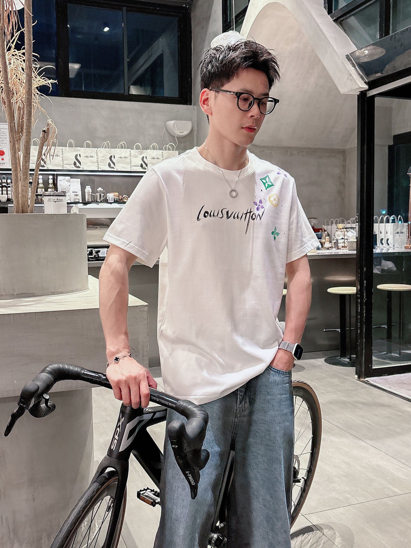 Louis Vuitton Male Basic Clothing Black S-m-l-xl