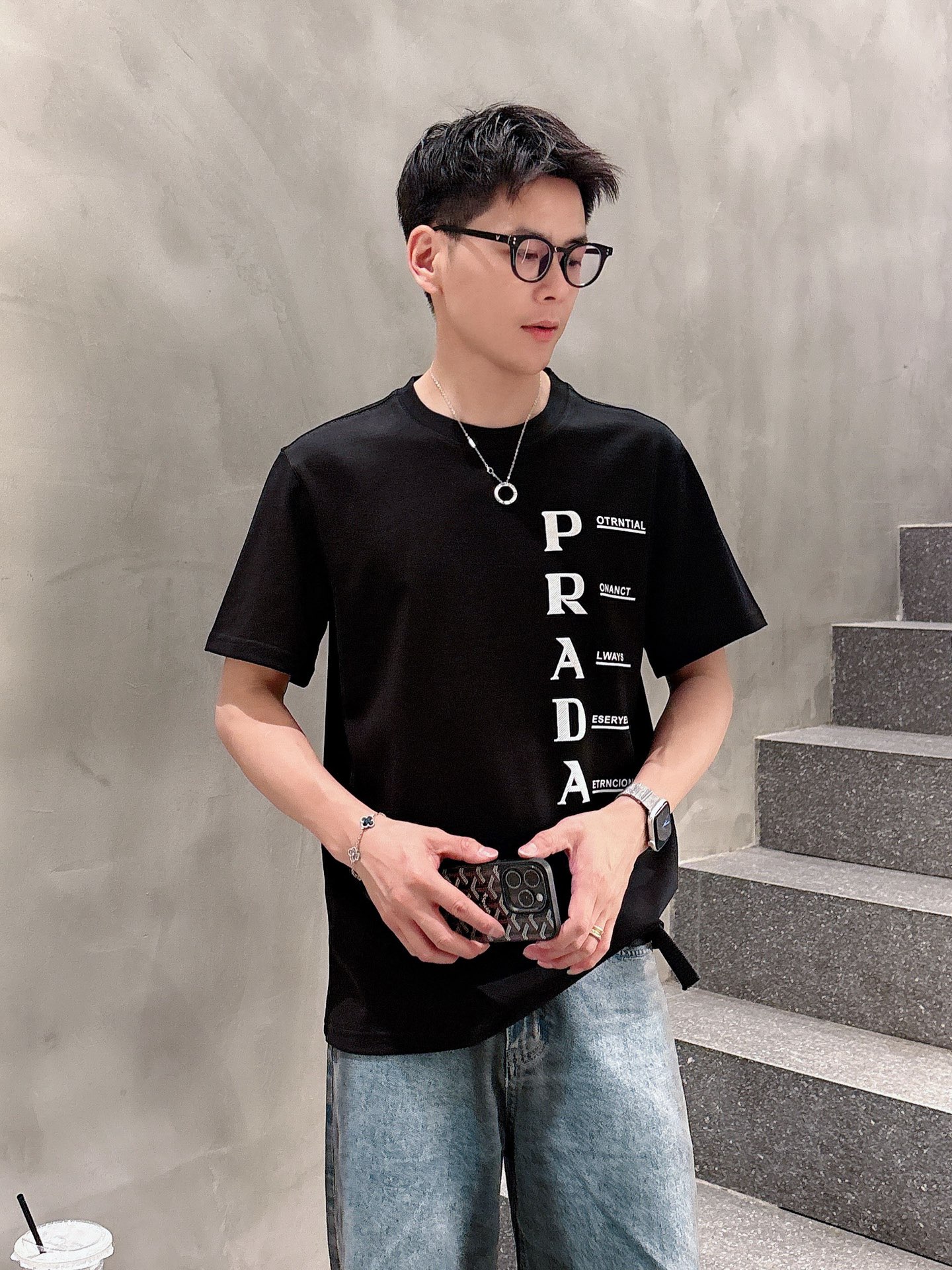 Prada Male Basic Clothing Black S-m-l-xl