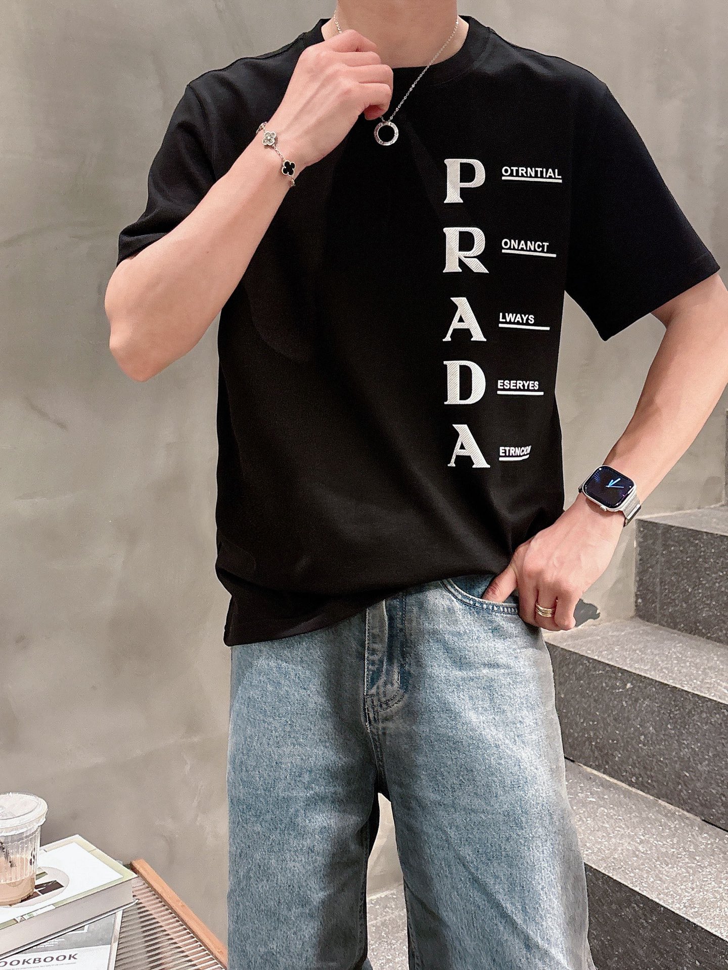 Prada Male Basic Clothing Black S-m-l-xl