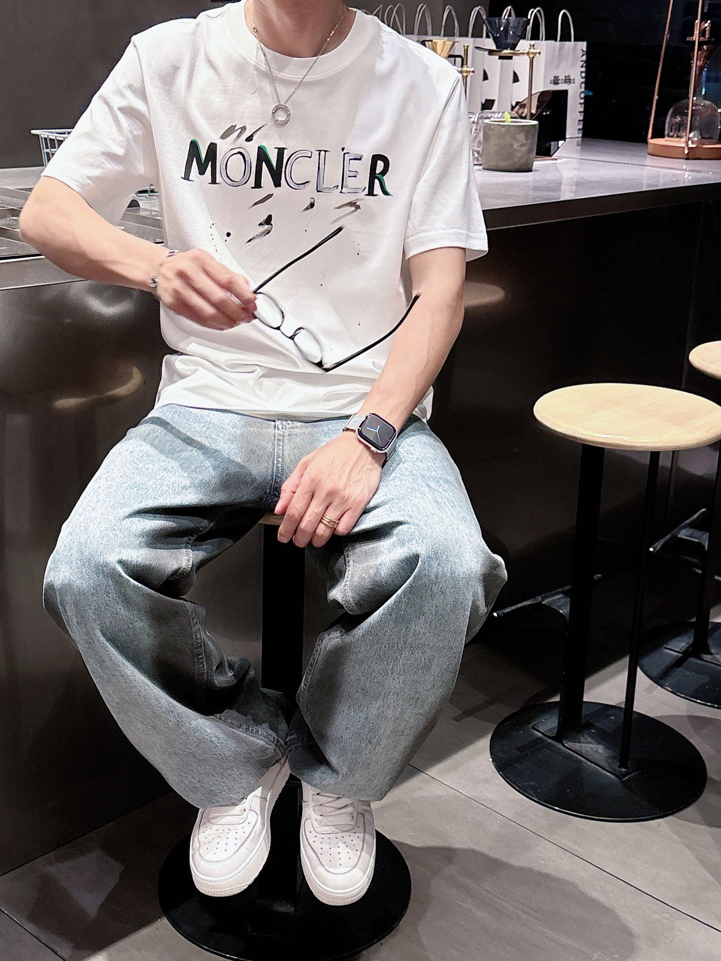 Moncler Male Basic Clothing Black S-m-l-xl