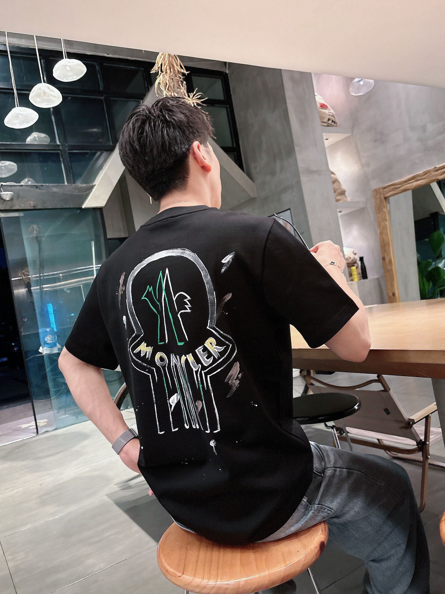 Moncler Male Basic Clothing Black S-m-l-xl