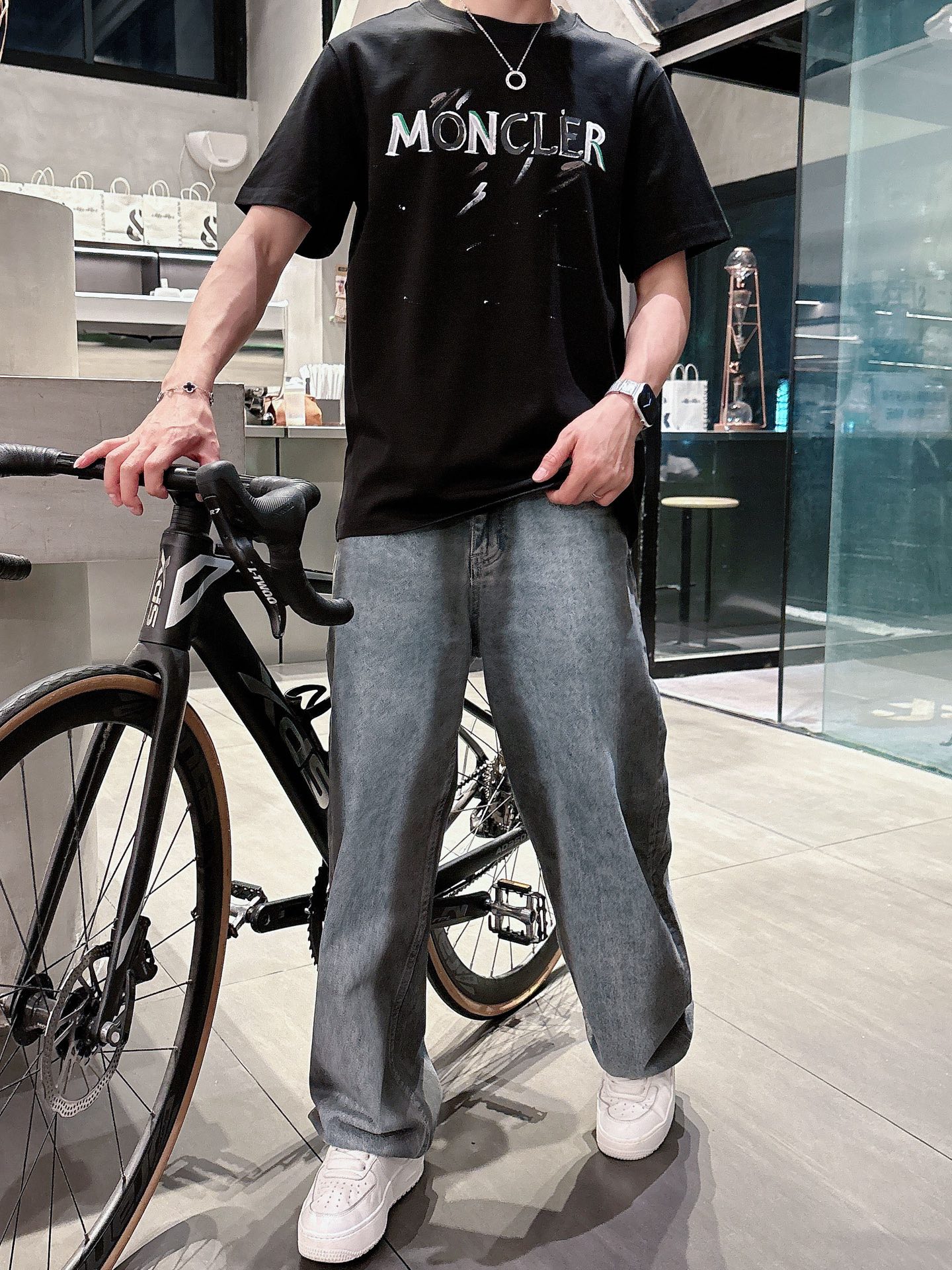 Moncler Male Basic Clothing Black S-m-l-xl