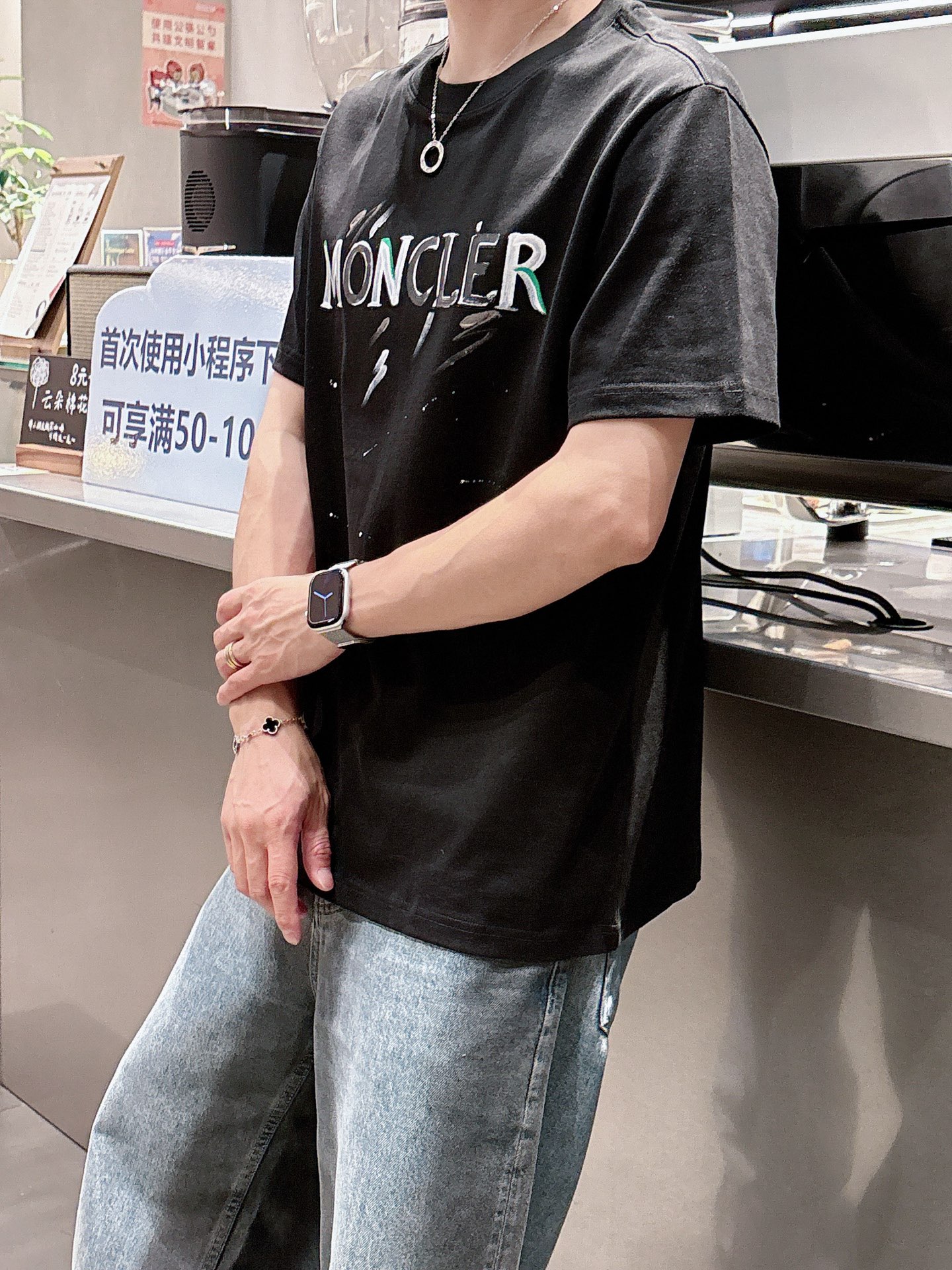 Moncler Male Basic Clothing Black S-m-l-xl