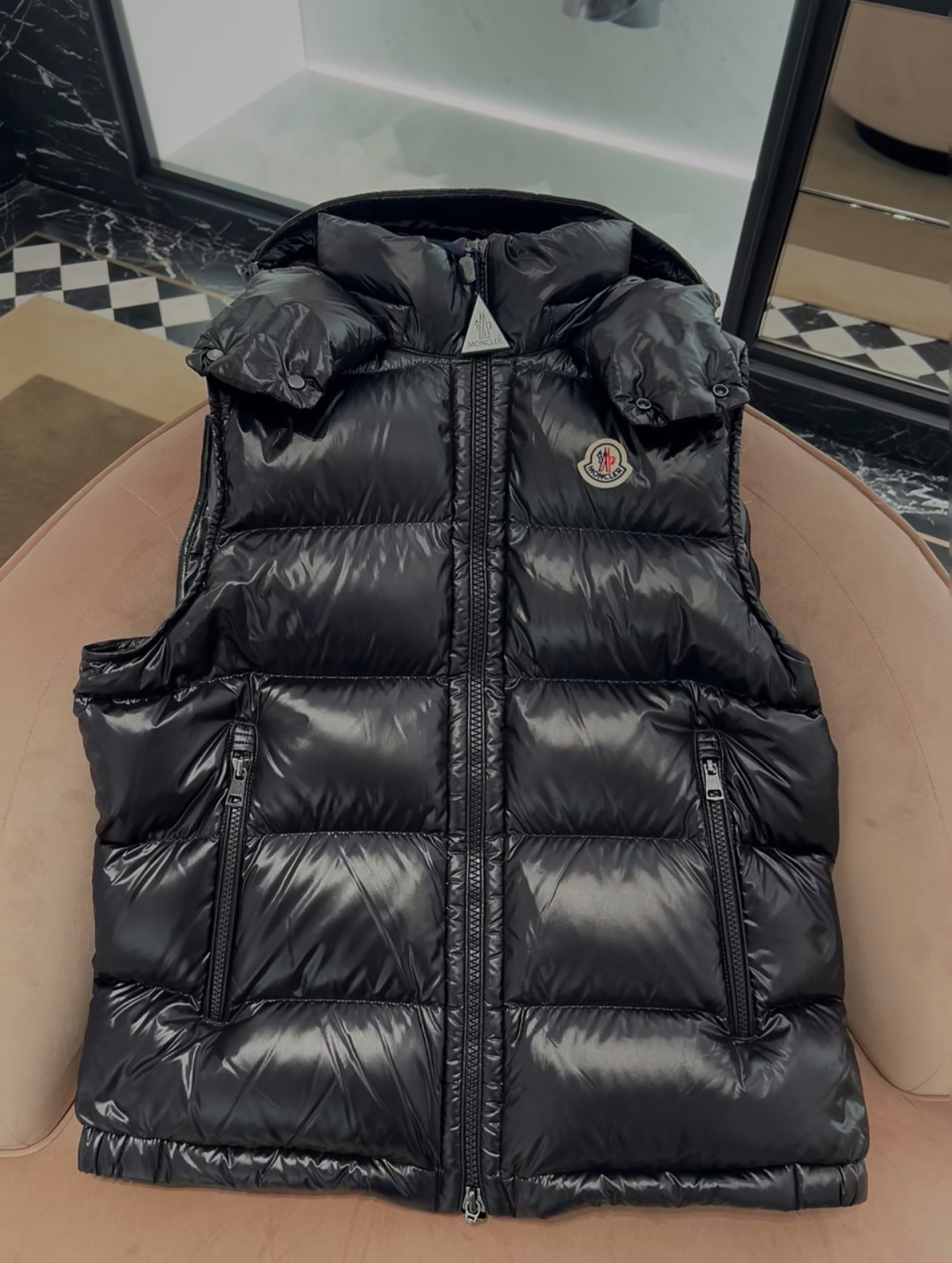 Moncler Male Down Vest Hooded S-m-l