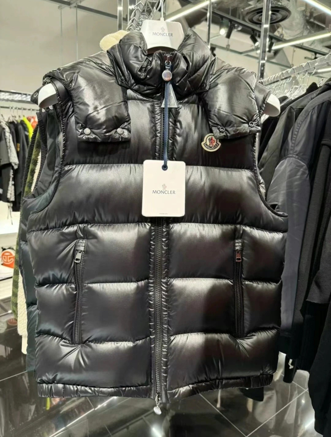 Moncler Male Down Vest Hooded S-m-l