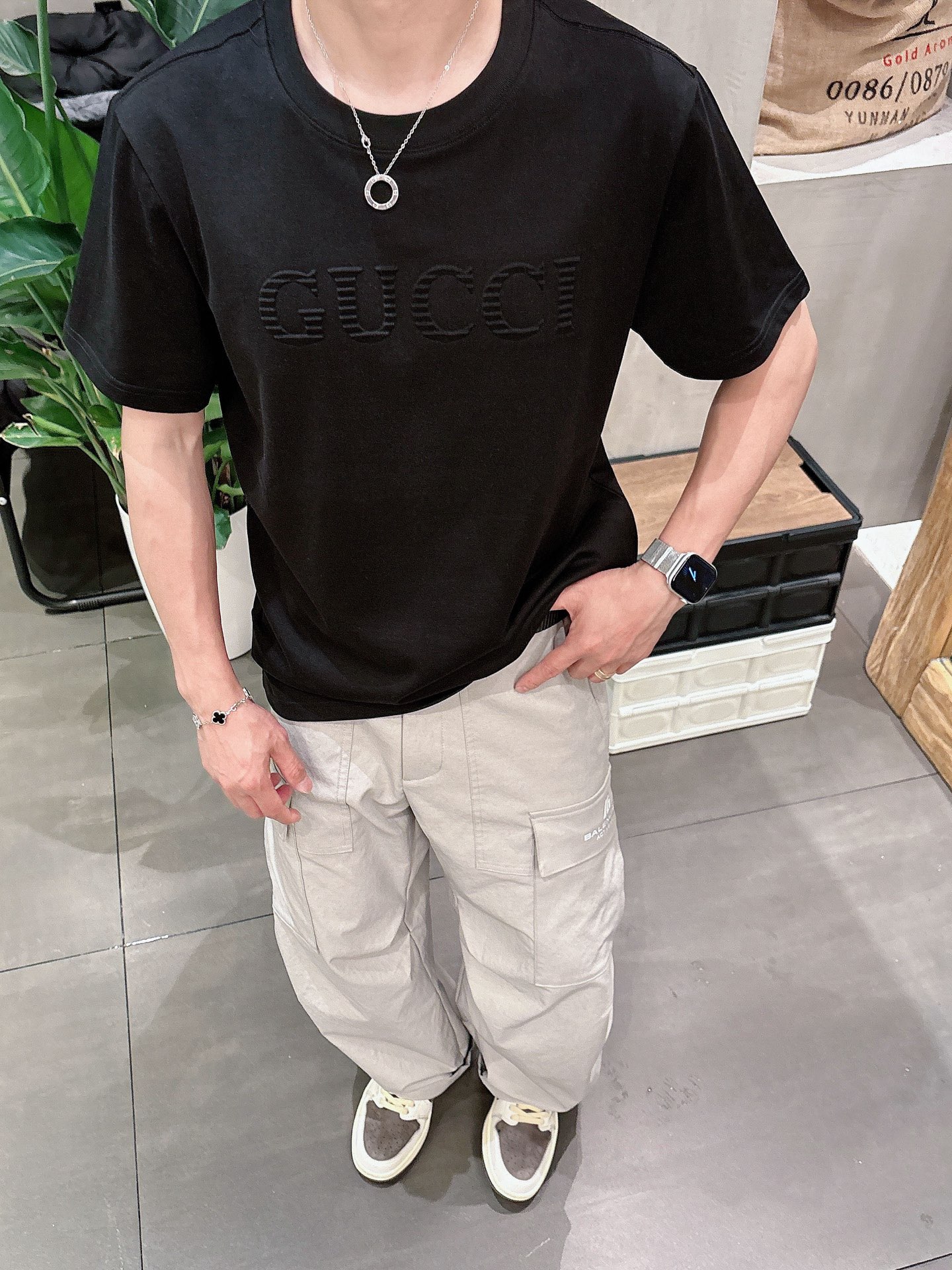 Gucci Male Basic Clothing Black S-m-l-xl