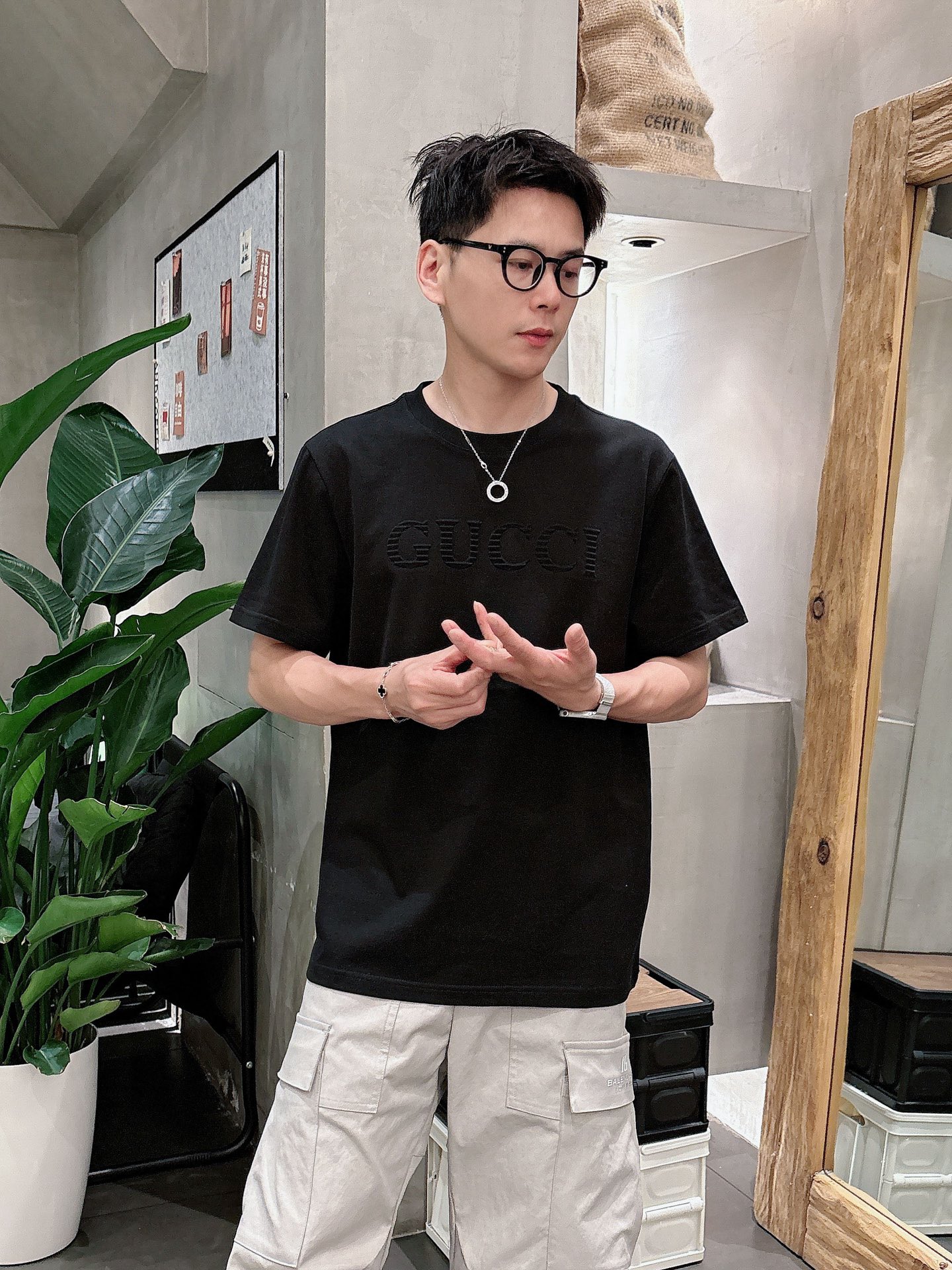Gucci Male Basic Clothing Black S-m-l-xl