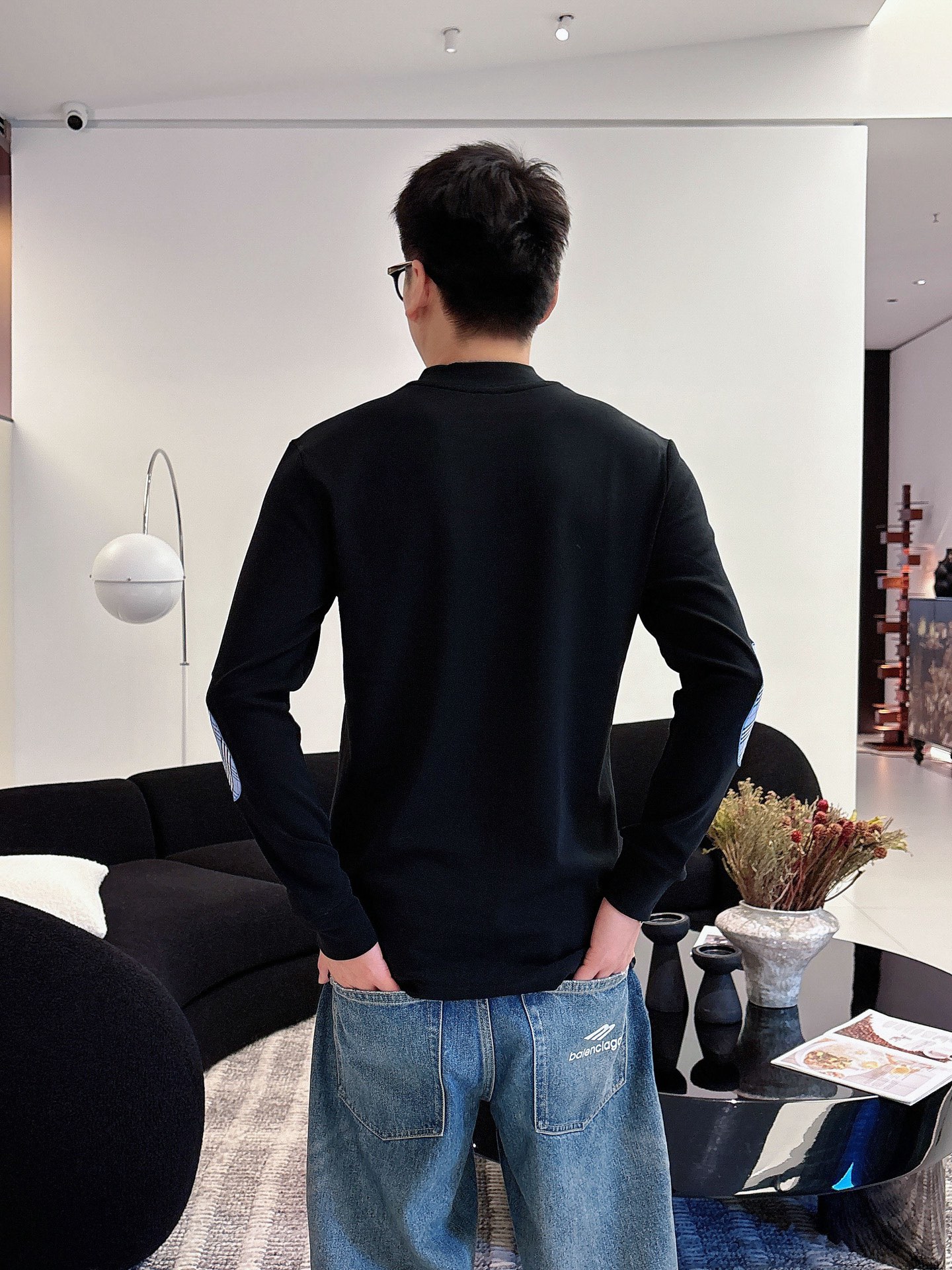 Burberry Male Basic Clothing Cotton Black Fleece Lined S-m-l-xl