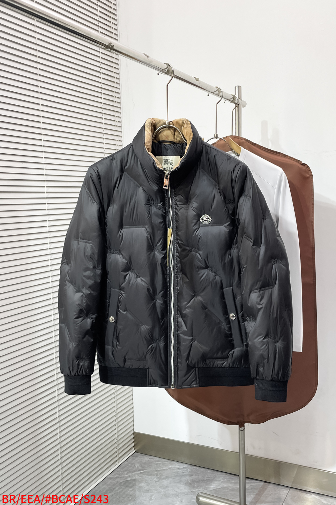 Burberry Down Jacket White Duck Down Black S-m-xxxl