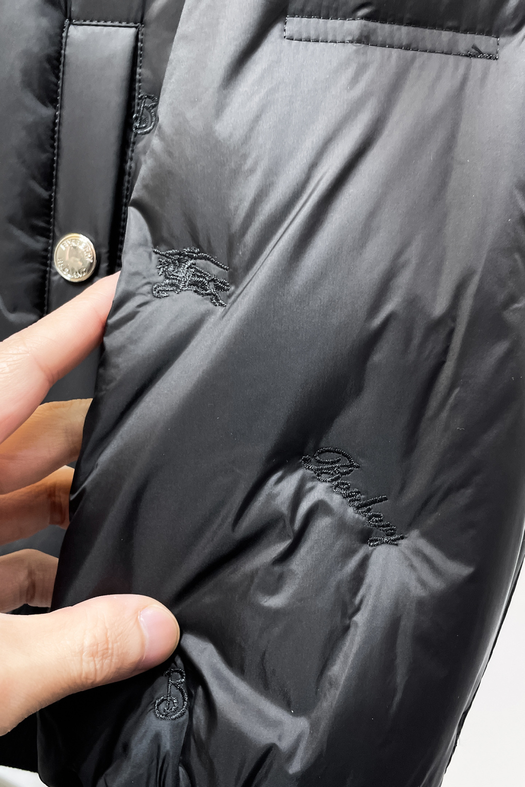 Burberry Down Jacket White Duck Down Black S-m-xxxl