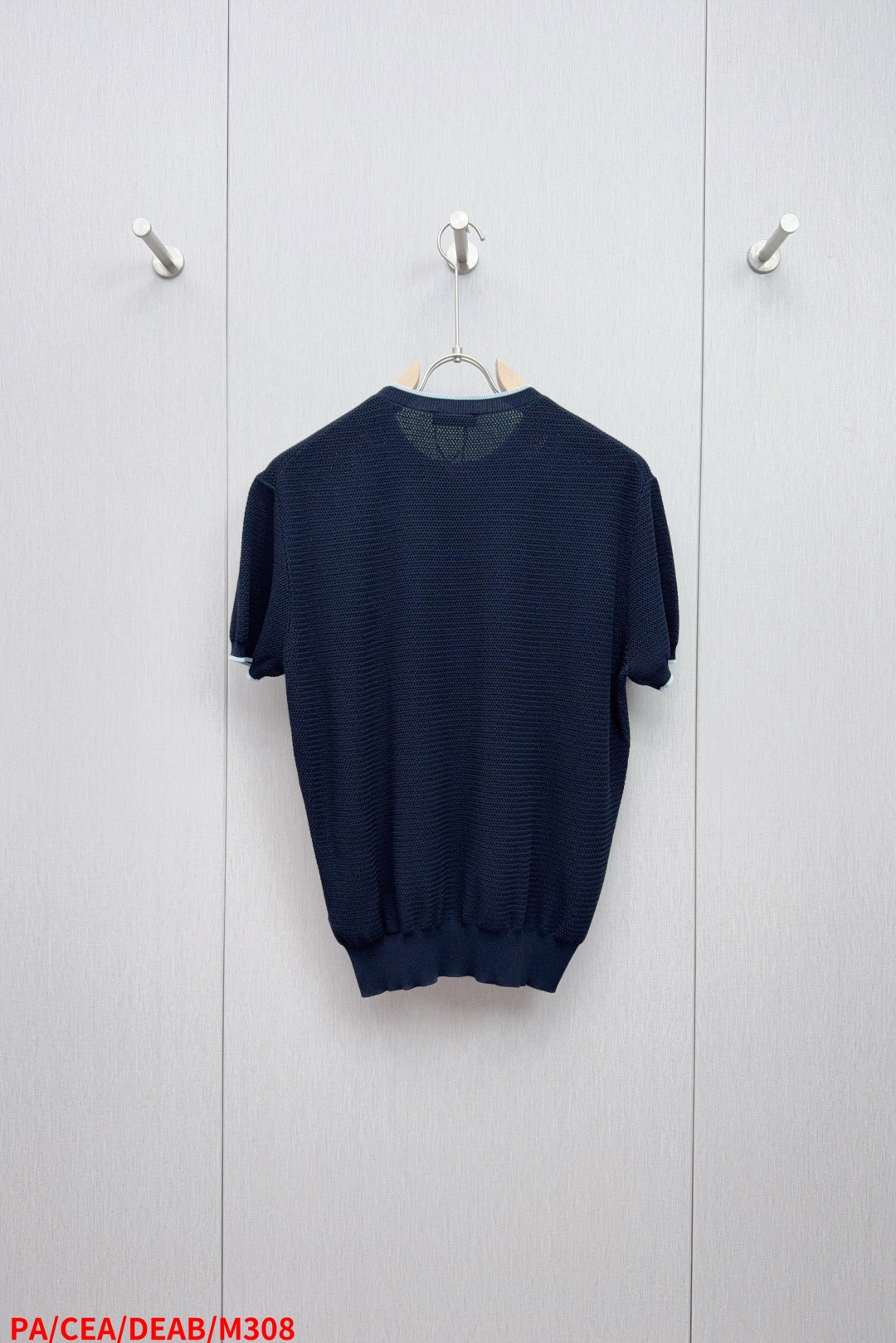 Prada Basic Clothing Knitted Blue Loose Fit M