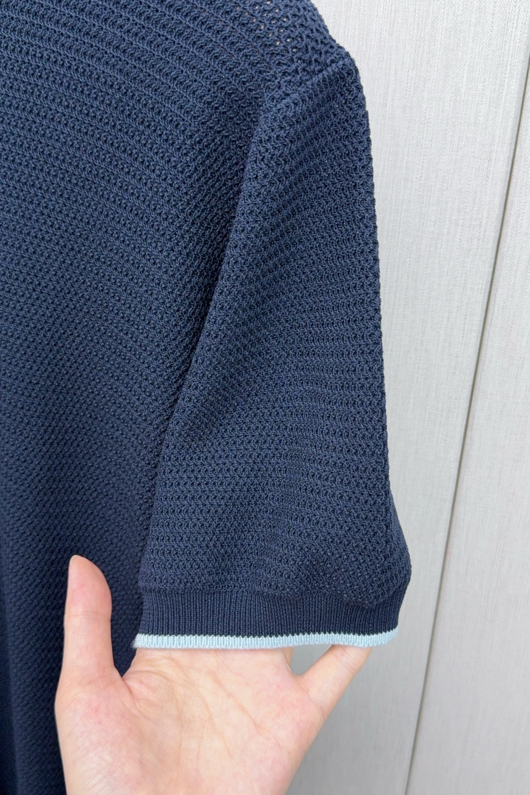 Prada Basic Clothing Knitted Blue Loose Fit M