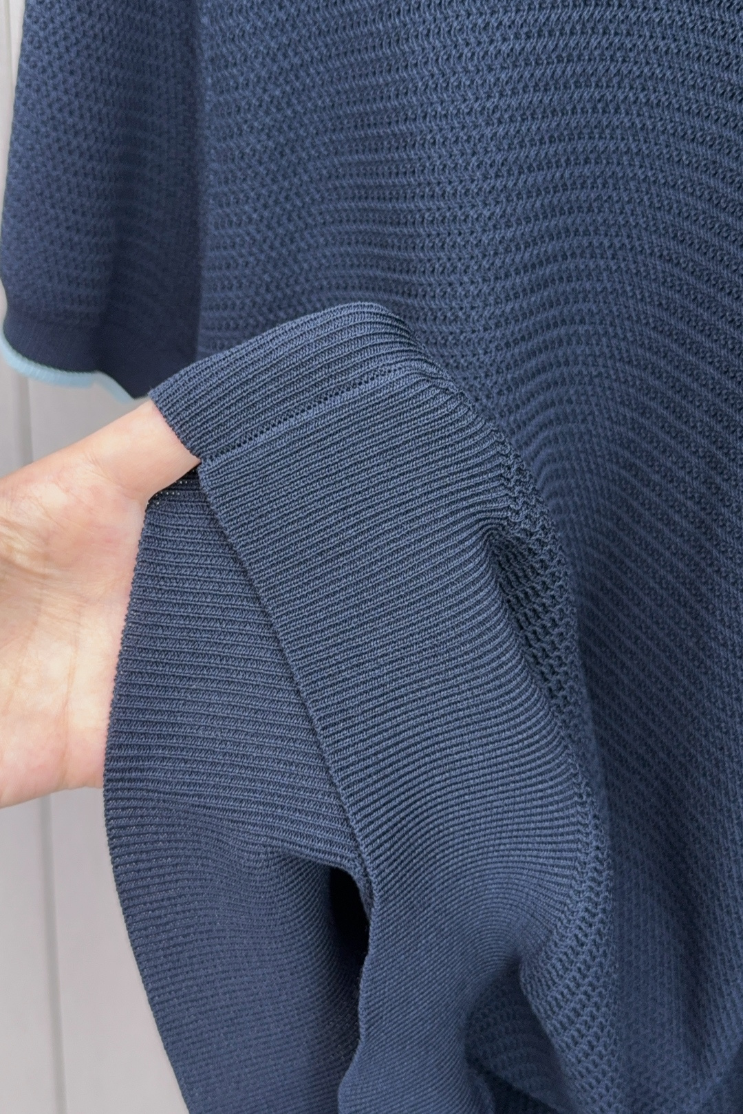 Prada Basic Clothing Knitted Blue Loose Fit M