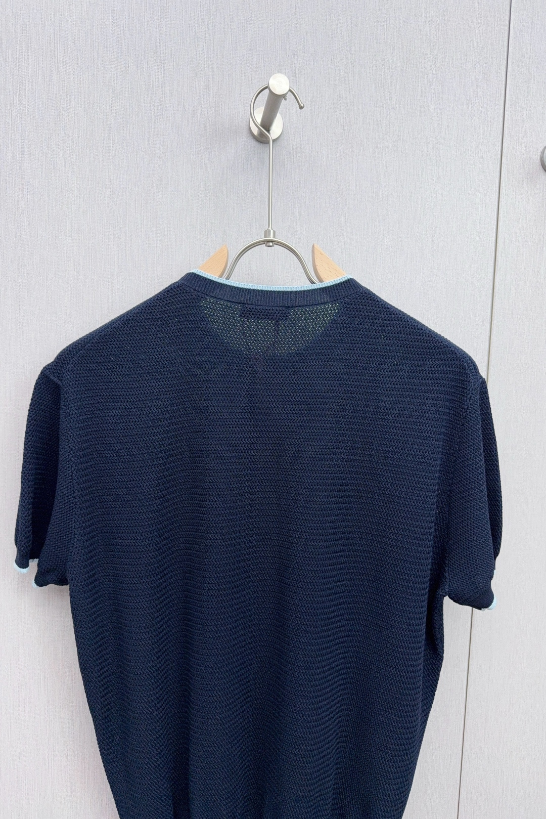 Prada Basic Clothing Knitted Blue Loose Fit M