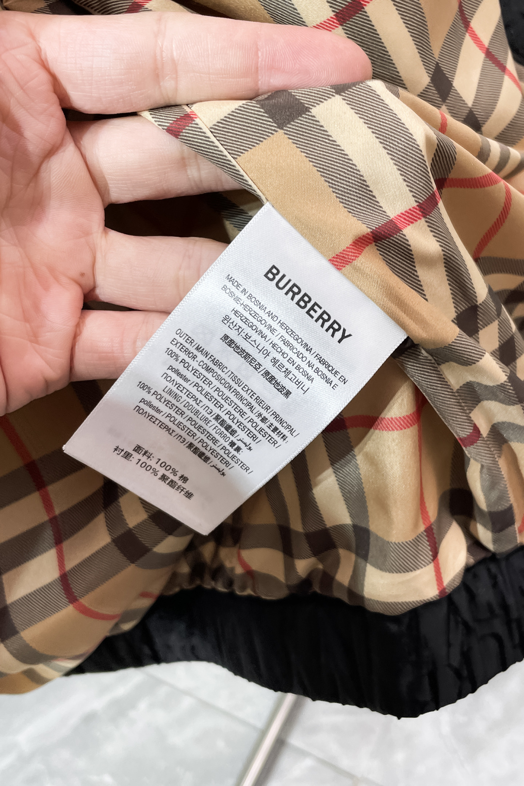 Burberry Jacket Cotton Black S-m-xxxl