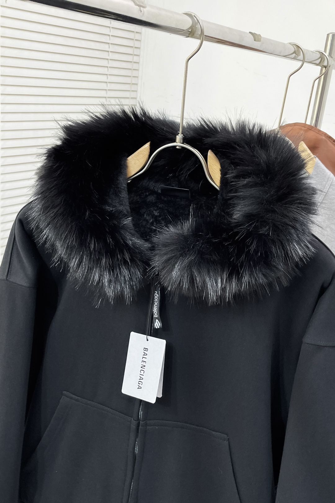 Balenciaga Hoodie Cotton Black Hooded S-l-xl