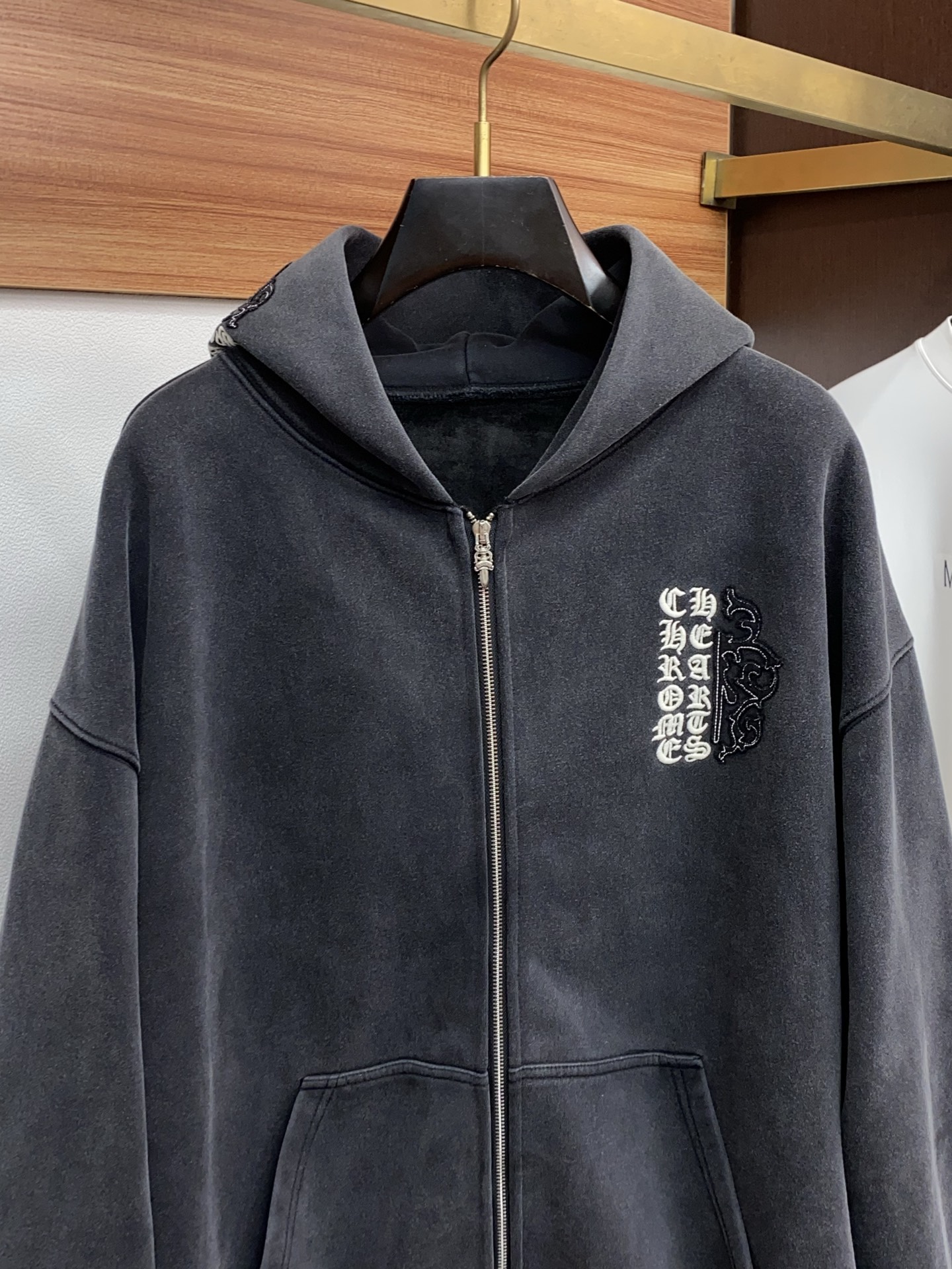 Chrome Hearts Hoodie Black Fleece Lined S-xl