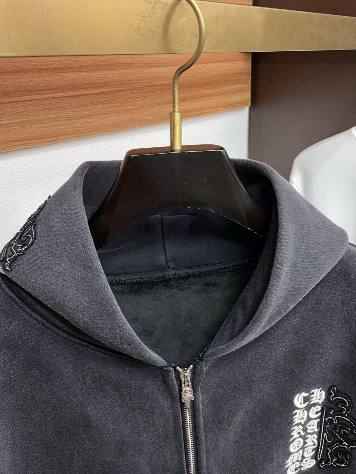 Chrome Hearts Hoodie Black Fleece Lined S-xl