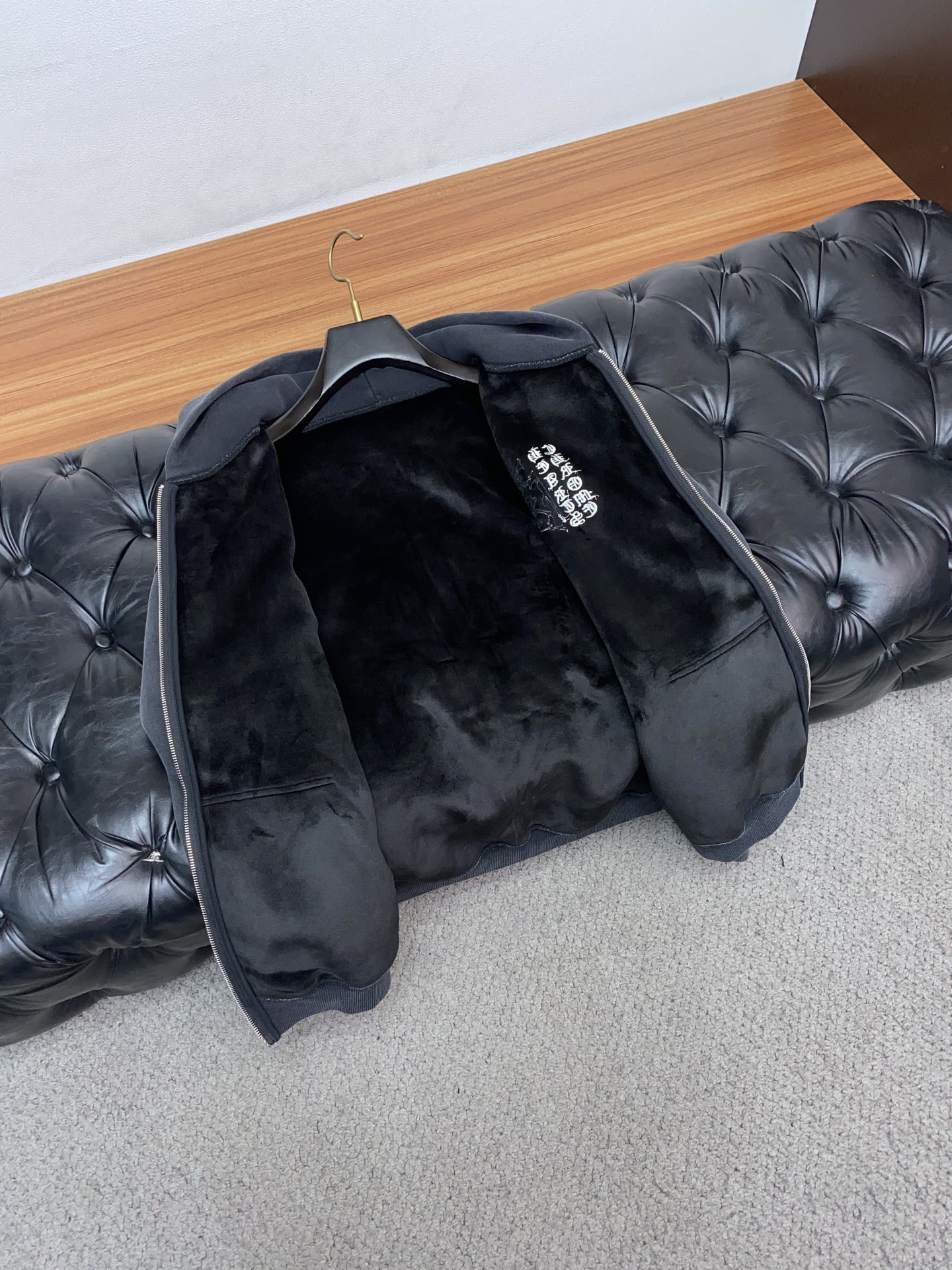 Chrome Hearts Hoodie Black Fleece Lined S-xl