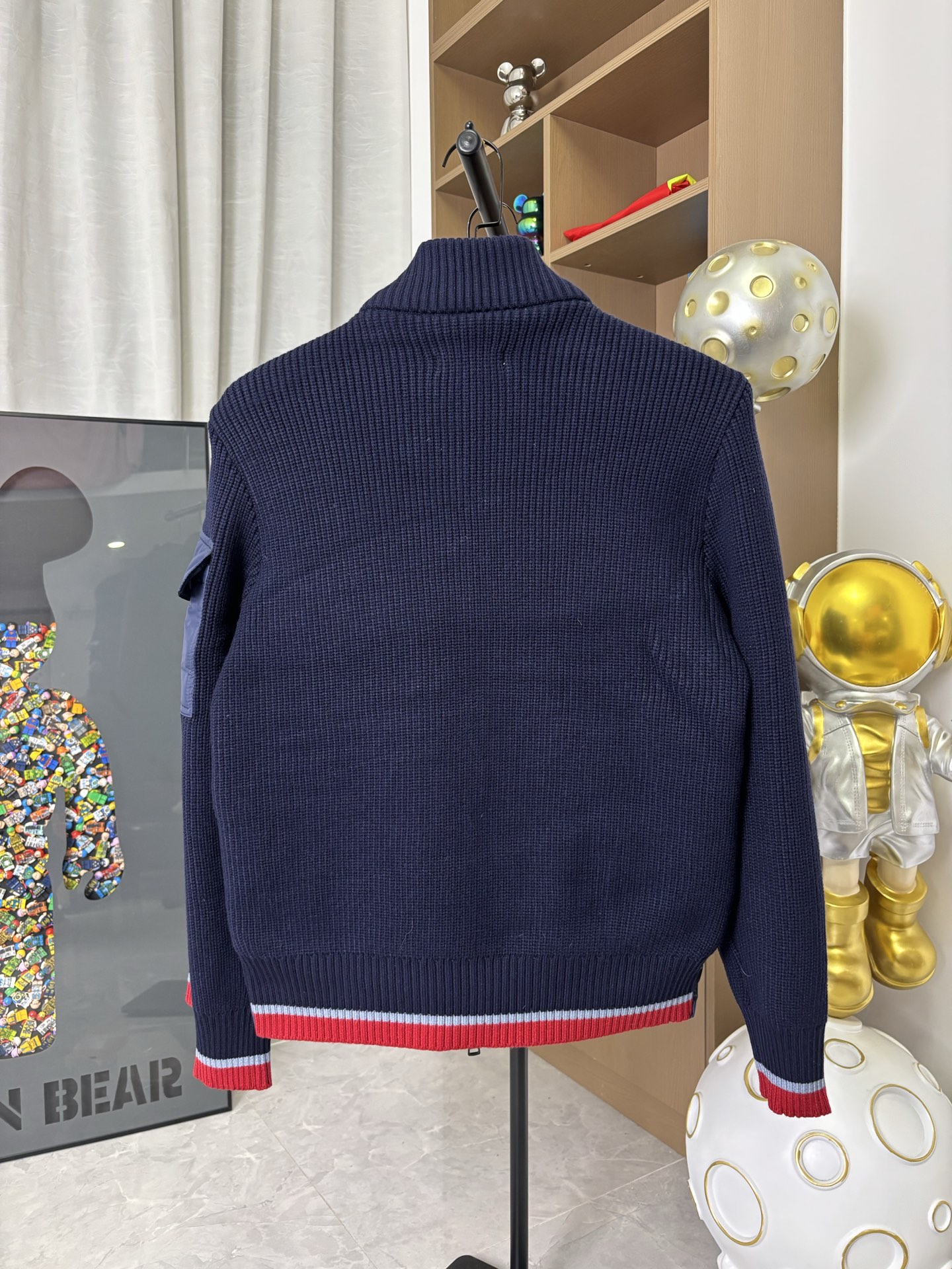 Moncler Down Jacket Knitted Black M-l-xl