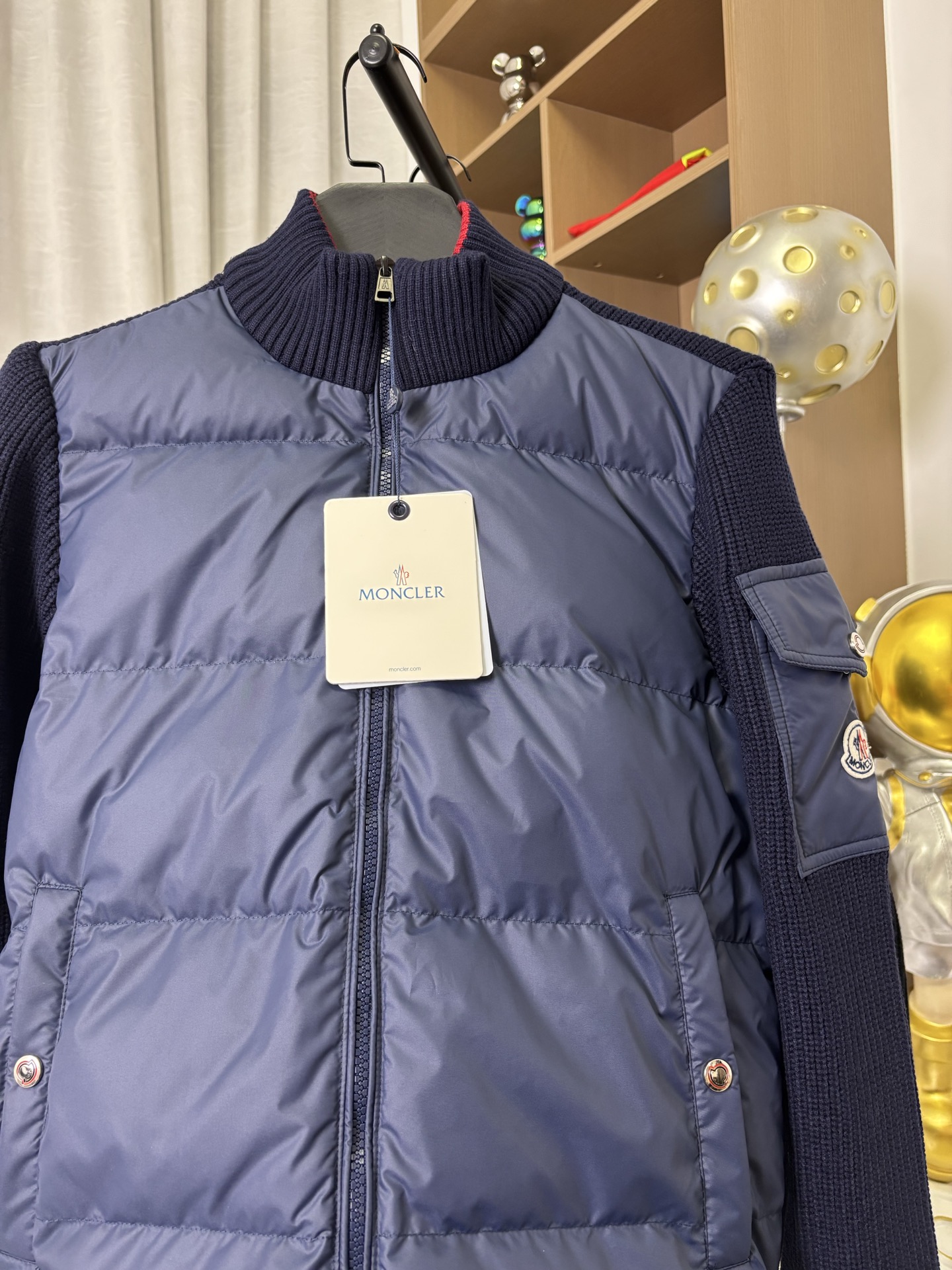 Moncler Down Jacket Knitted Black M-l-xl