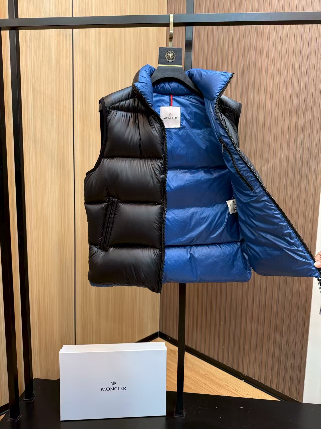 Moncler Male Down Vest Goose Down Black S-m-l