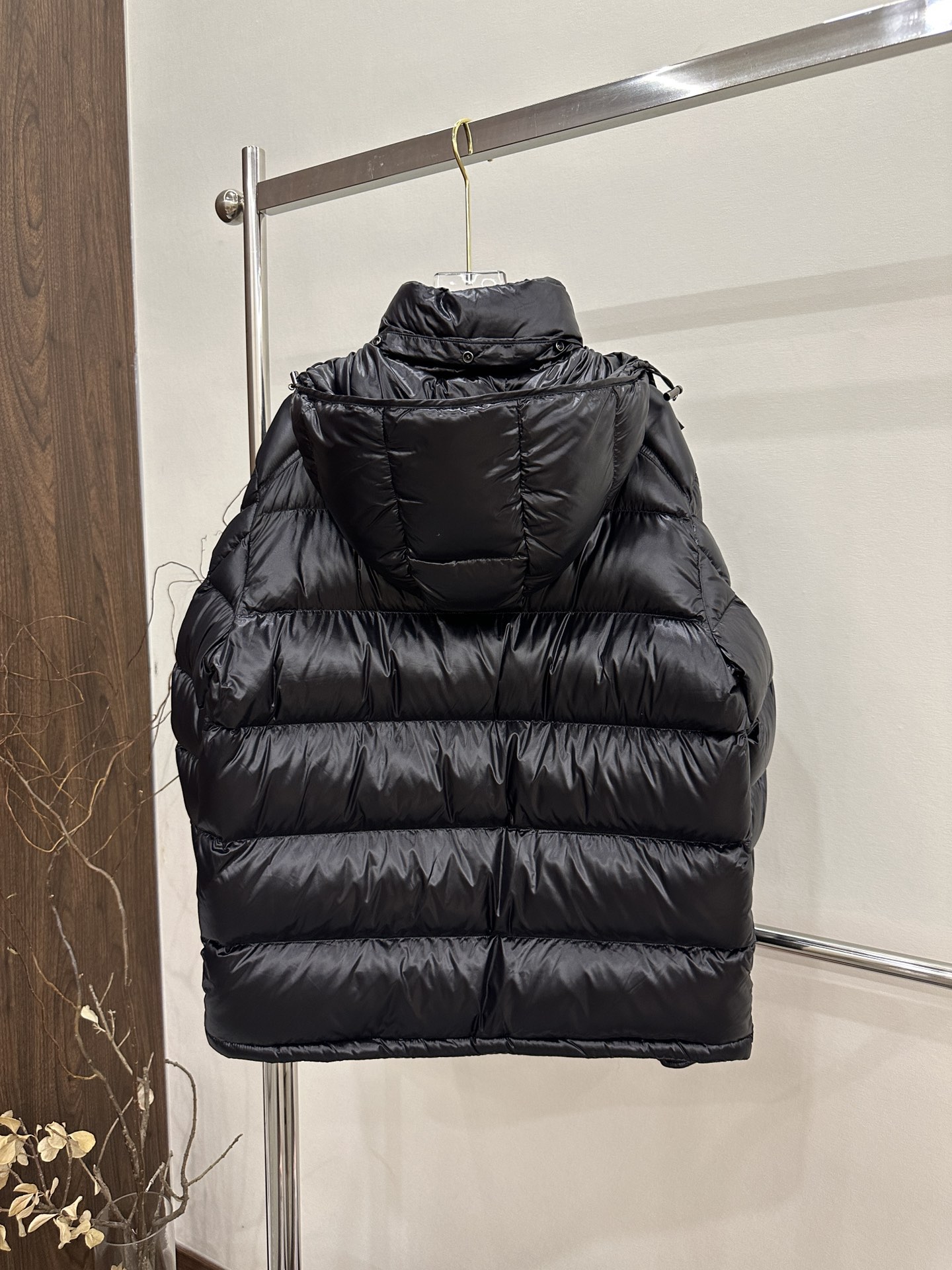 Moncler Down Jacket White Duck Down Black M-l