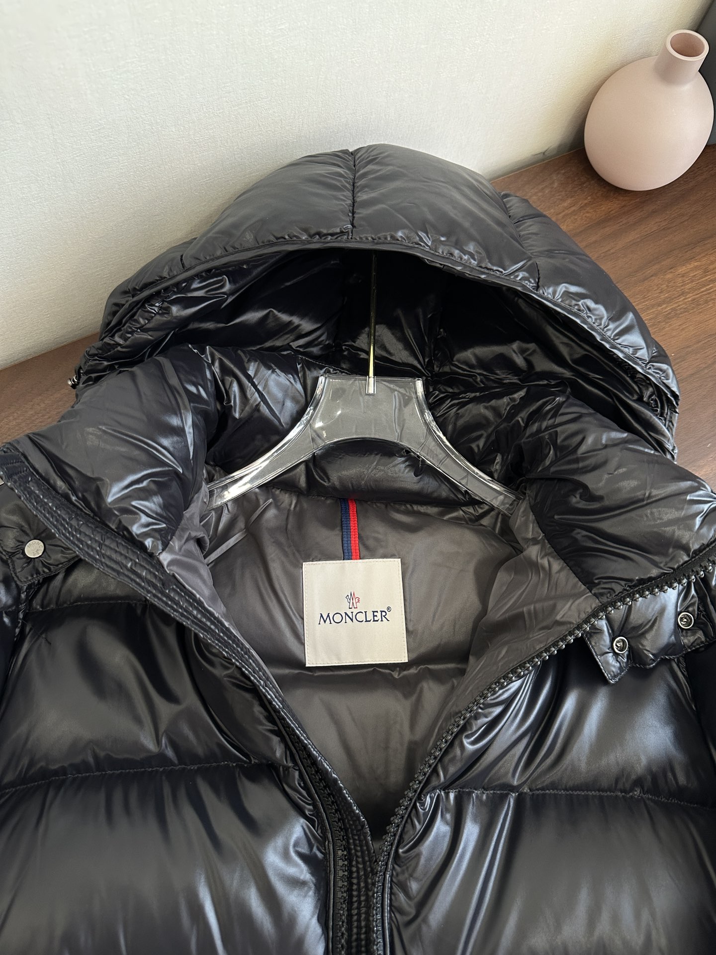 Moncler Down Jacket White Duck Down Black M-l