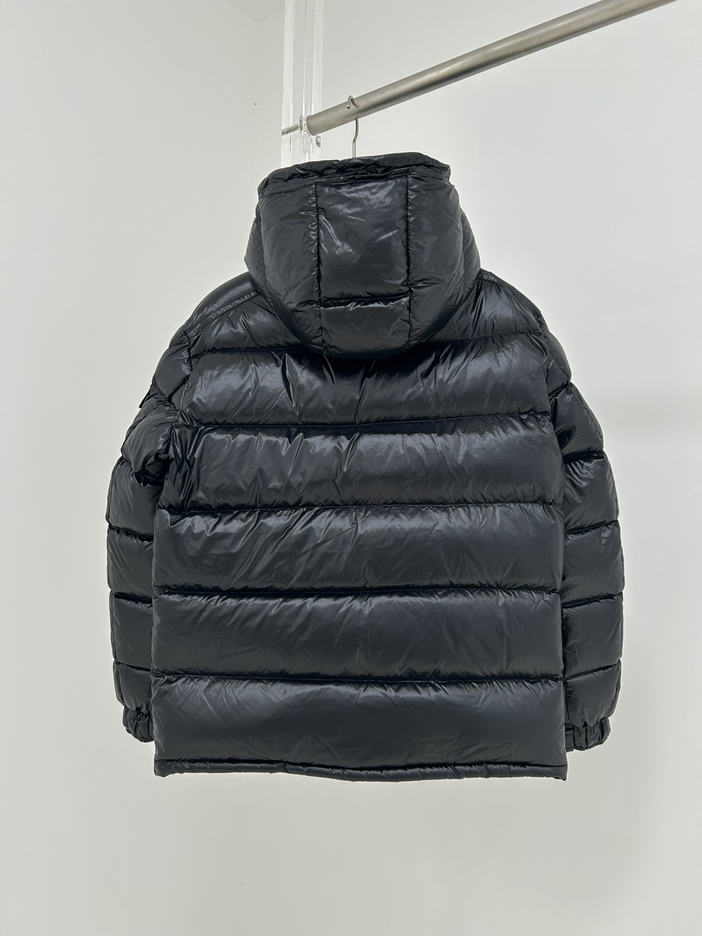 Moncler Down Jacket White Duck Down Gray Hooded M-l