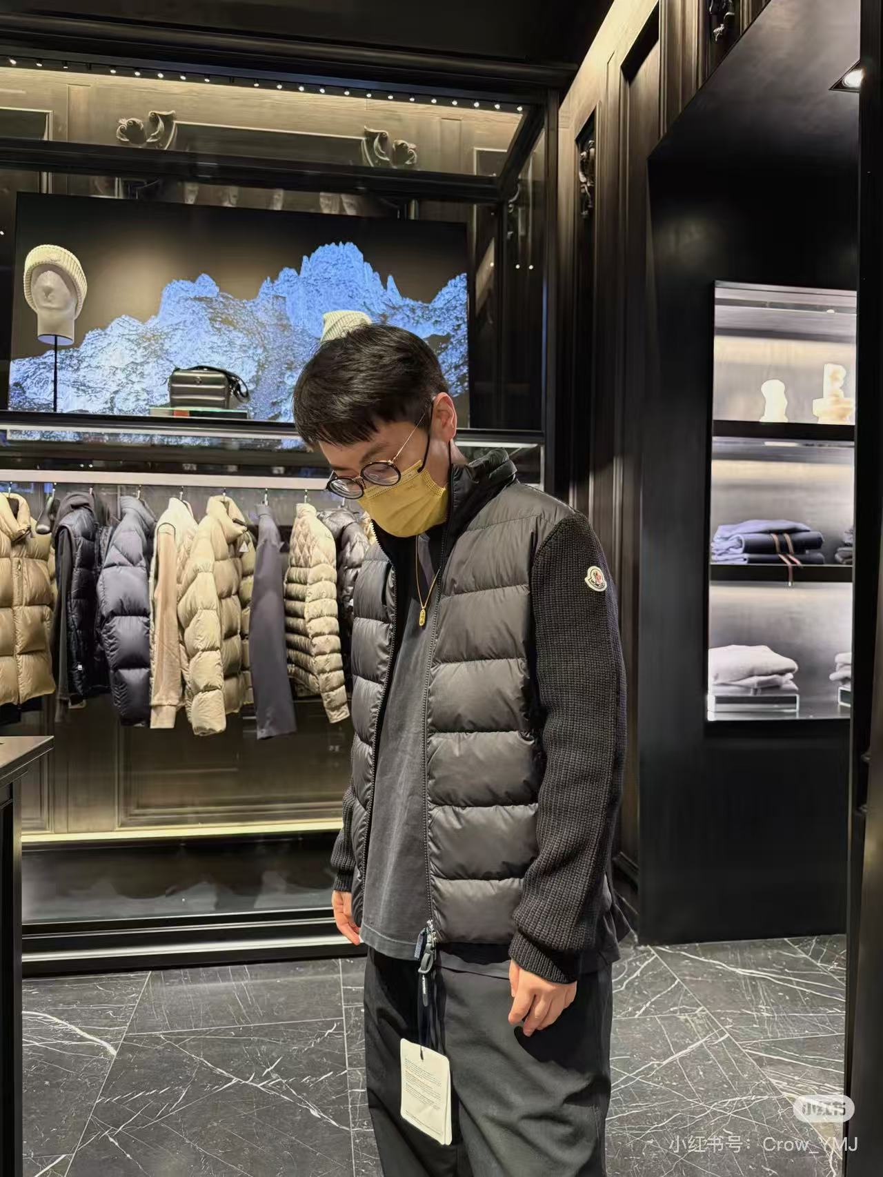 Moncler Couple Down Jacket Wool Black Hooded S-m-l-xl-xxl