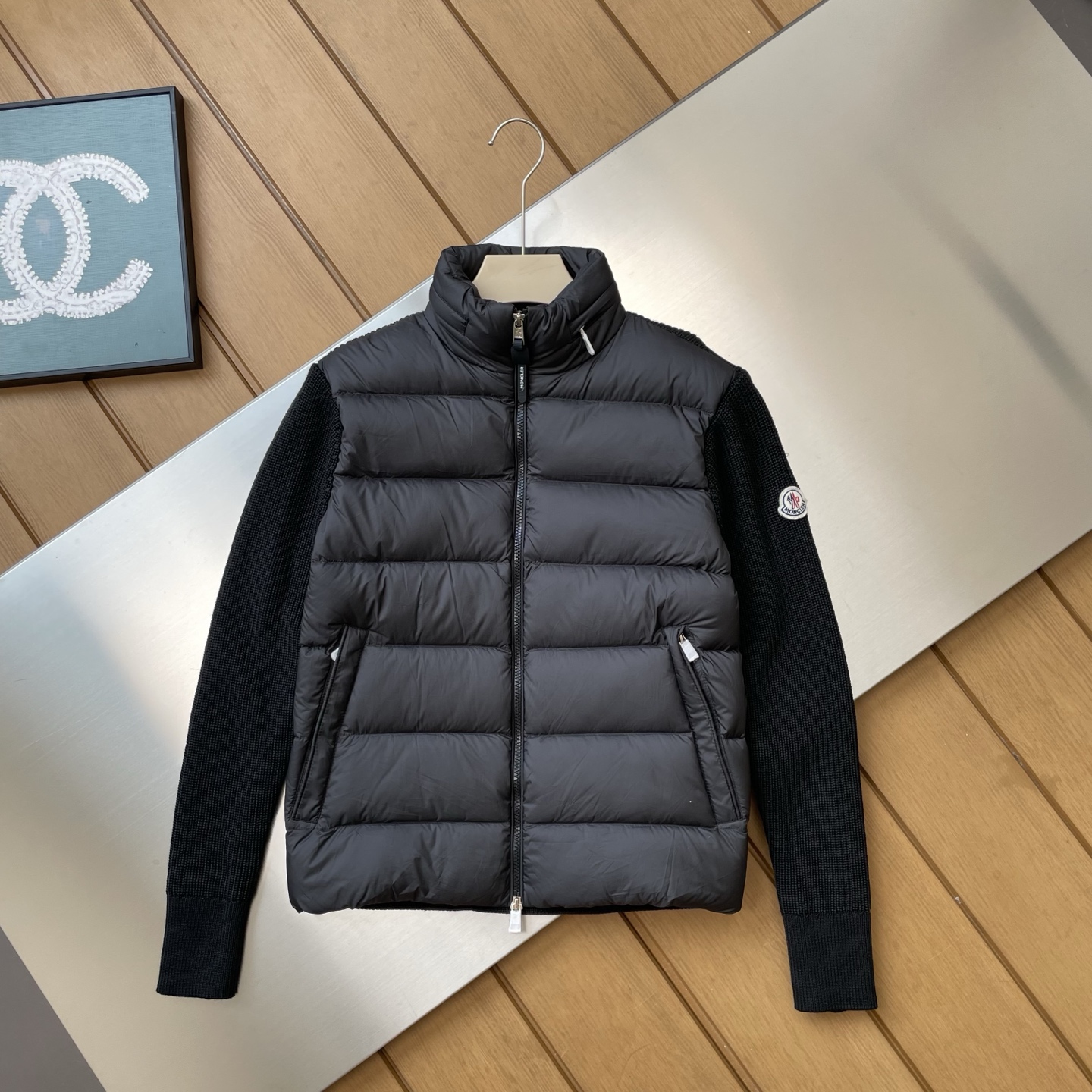 Moncler Couple Down Jacket Wool Black Hooded S-m-l-xl-xxl-xxxl
