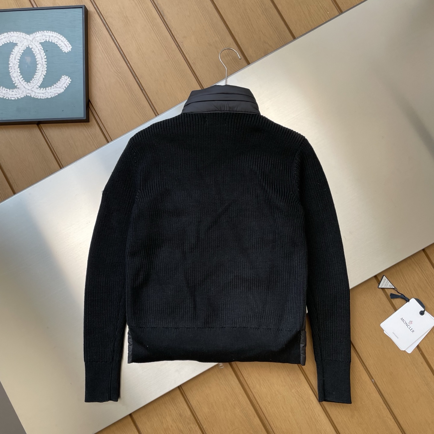 Moncler Couple Down Jacket Wool Black Hooded S-m-l-xl-xxl-xxxl