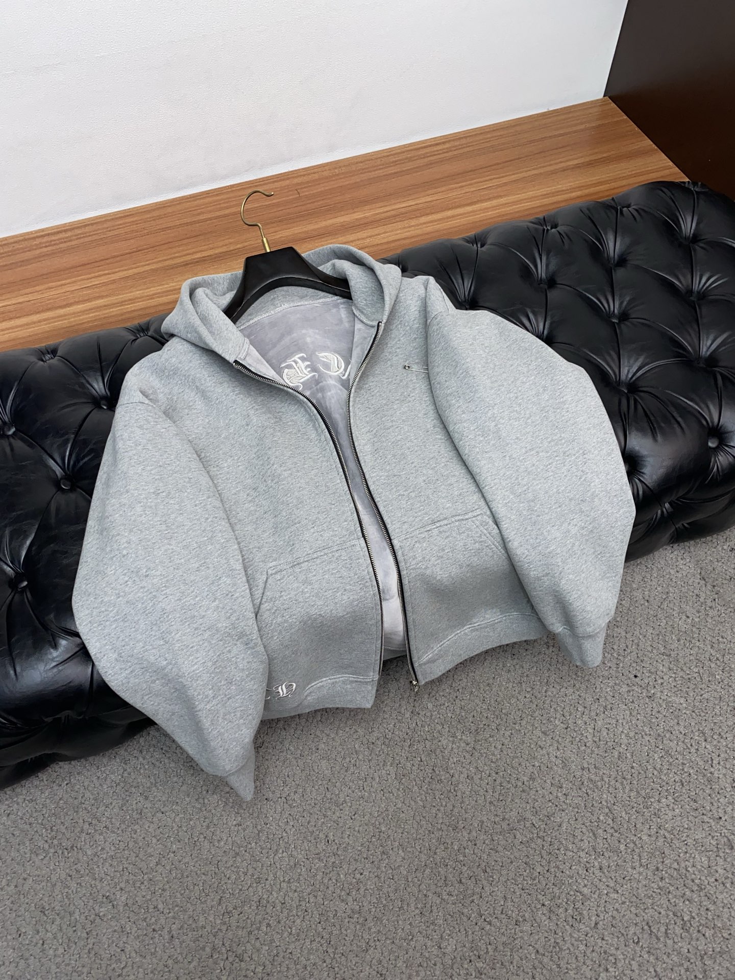 Chrome Hearts Hoodie Black Fleece Lined S-xl
