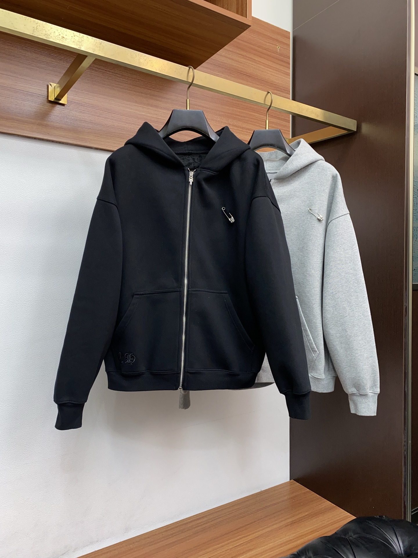 Chrome Hearts Hoodie Black Fleece Lined S-xl