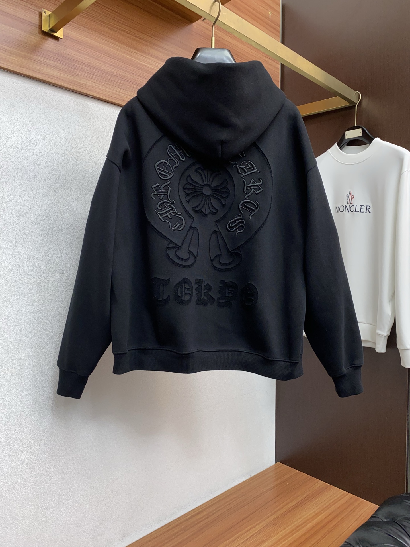 Chrome Hearts Hoodie Black Fleece Lined S-xl